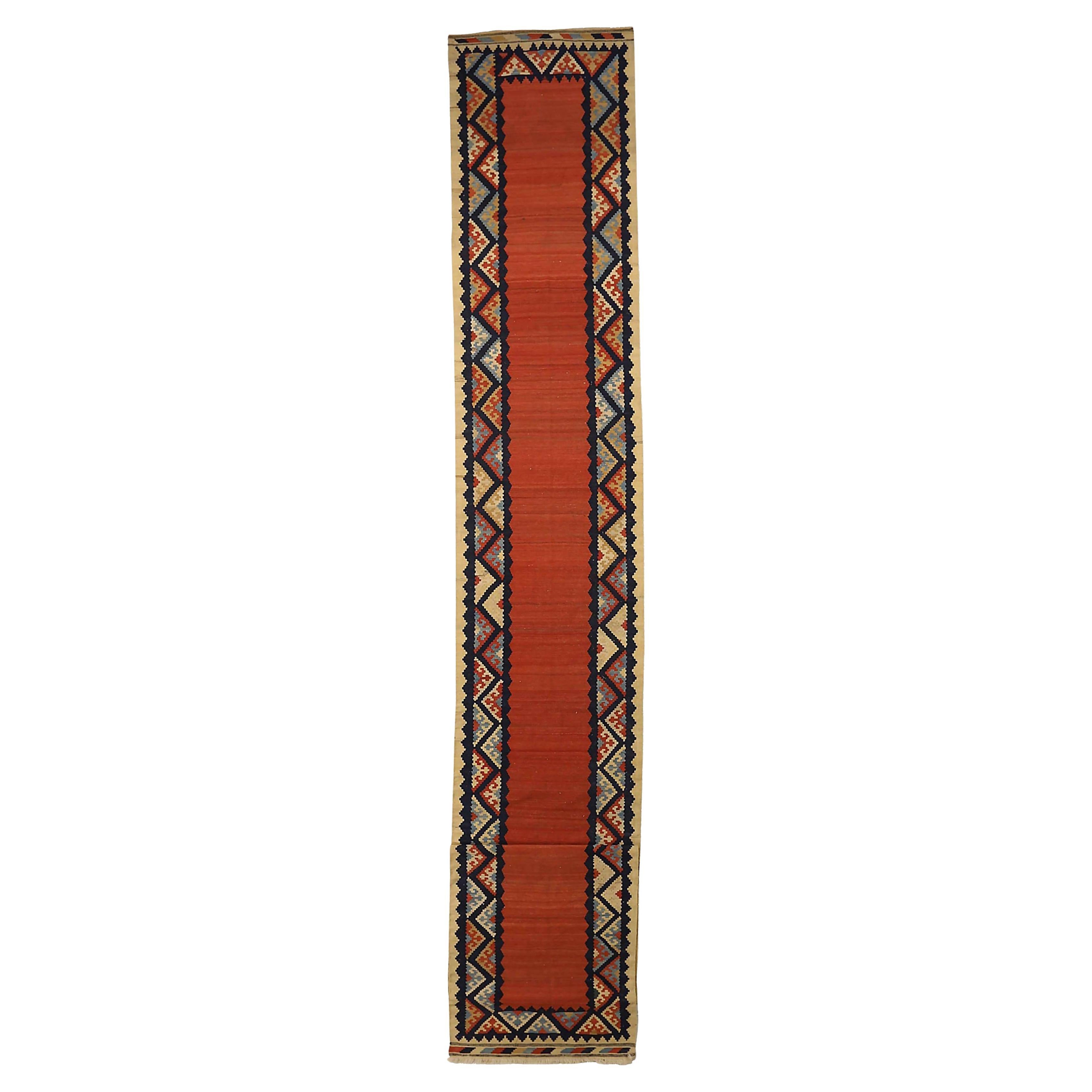 Persian Kilim Runner Rug - 65129