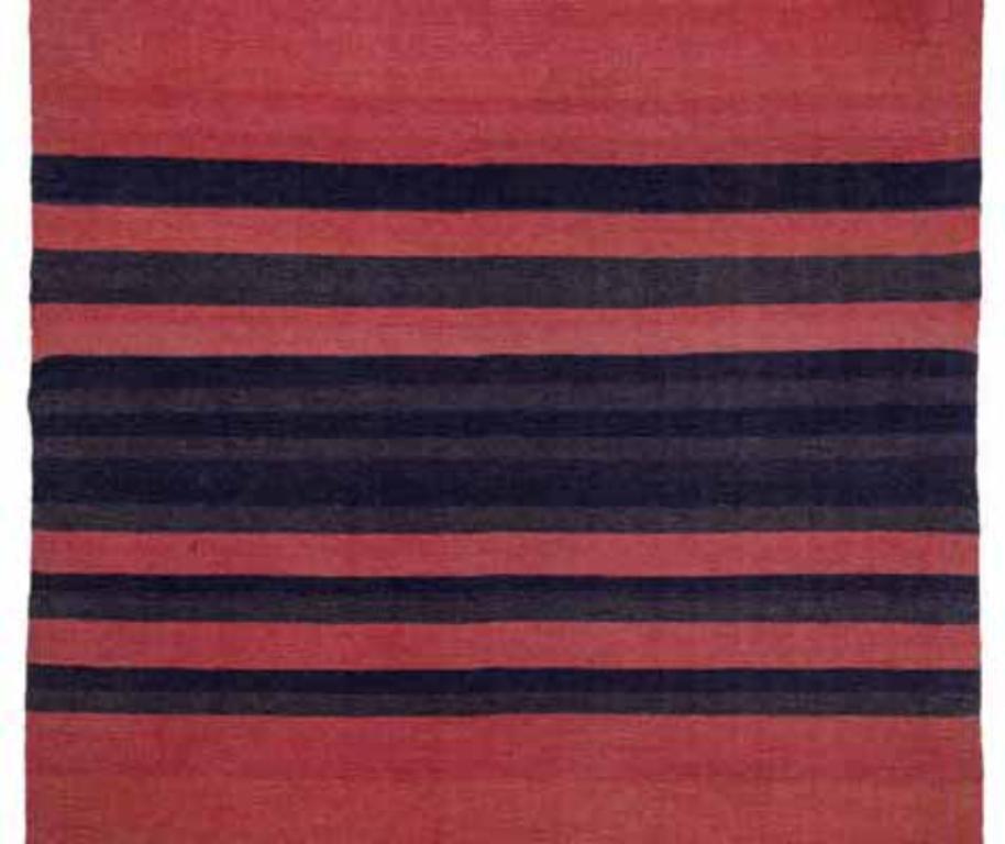 Alfombra Persa Kilim Circa 1910 - Lana Diseño Negro Rosa Rojo - 91449 Asiático en venta