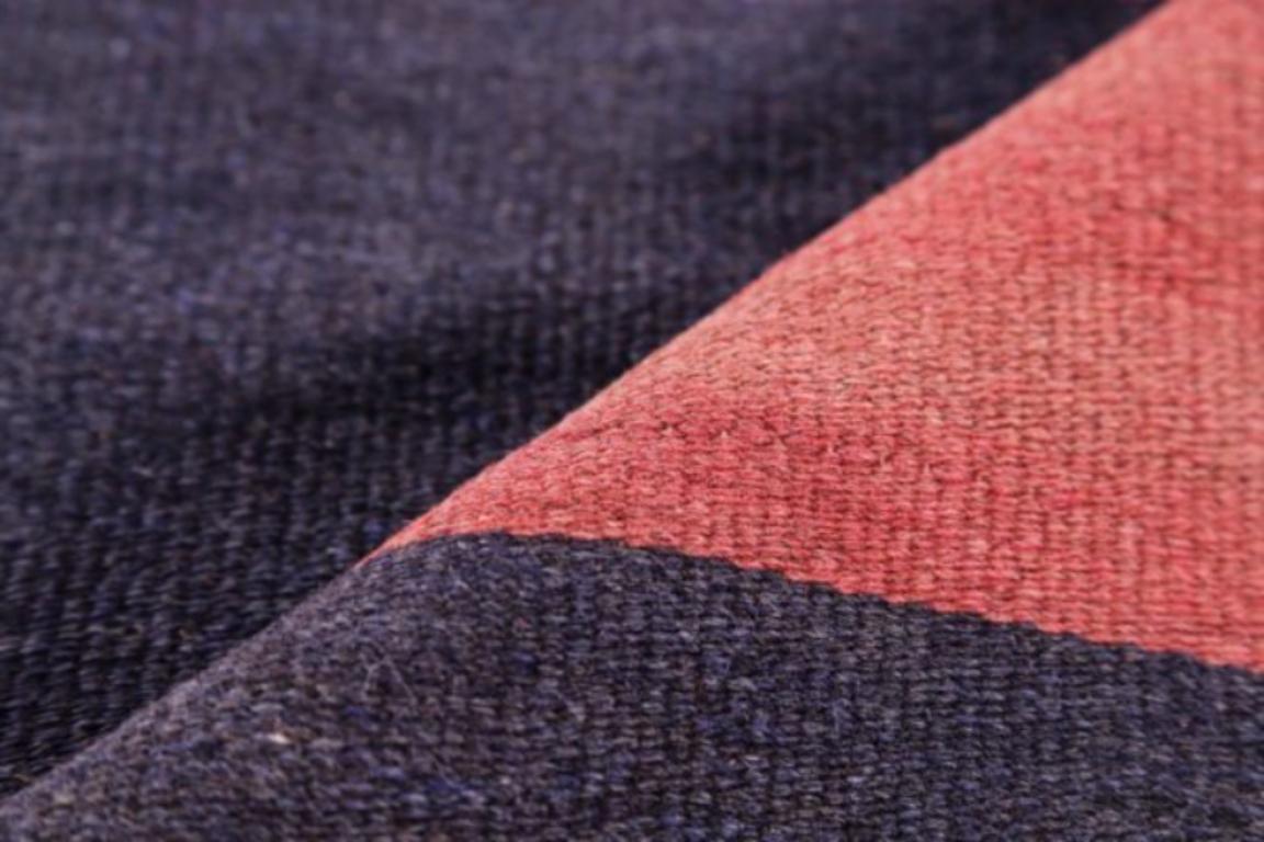 Alfombra Persa Kilim Circa 1910 - Lana Diseño Negro Rosa Rojo - 91449 siglo XX en venta