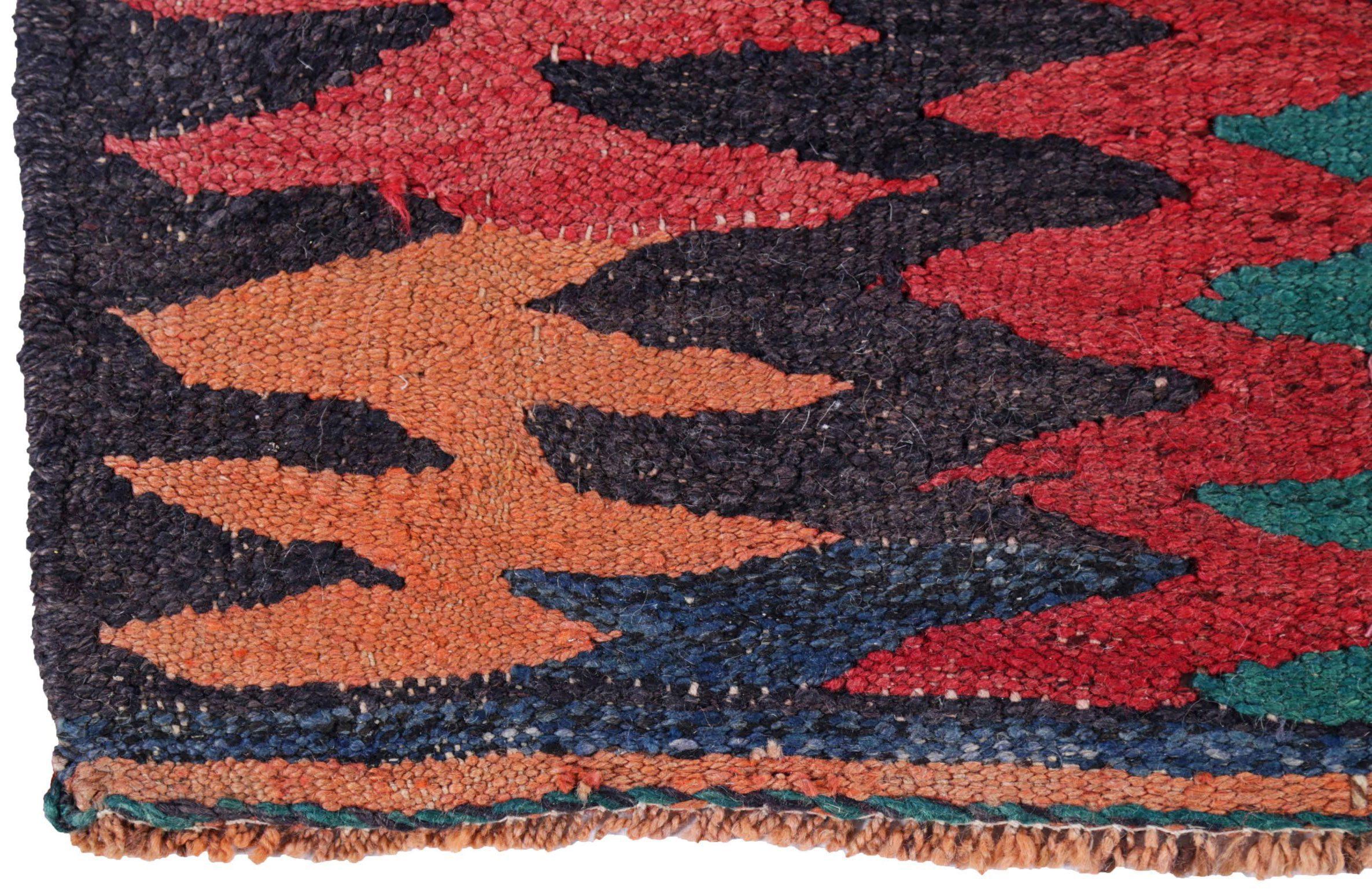 Alfombra Persa Kilim Circa 1910 - Lana Azul Verde Rosa Rojo Amarillo - 91462 siglo XX en venta