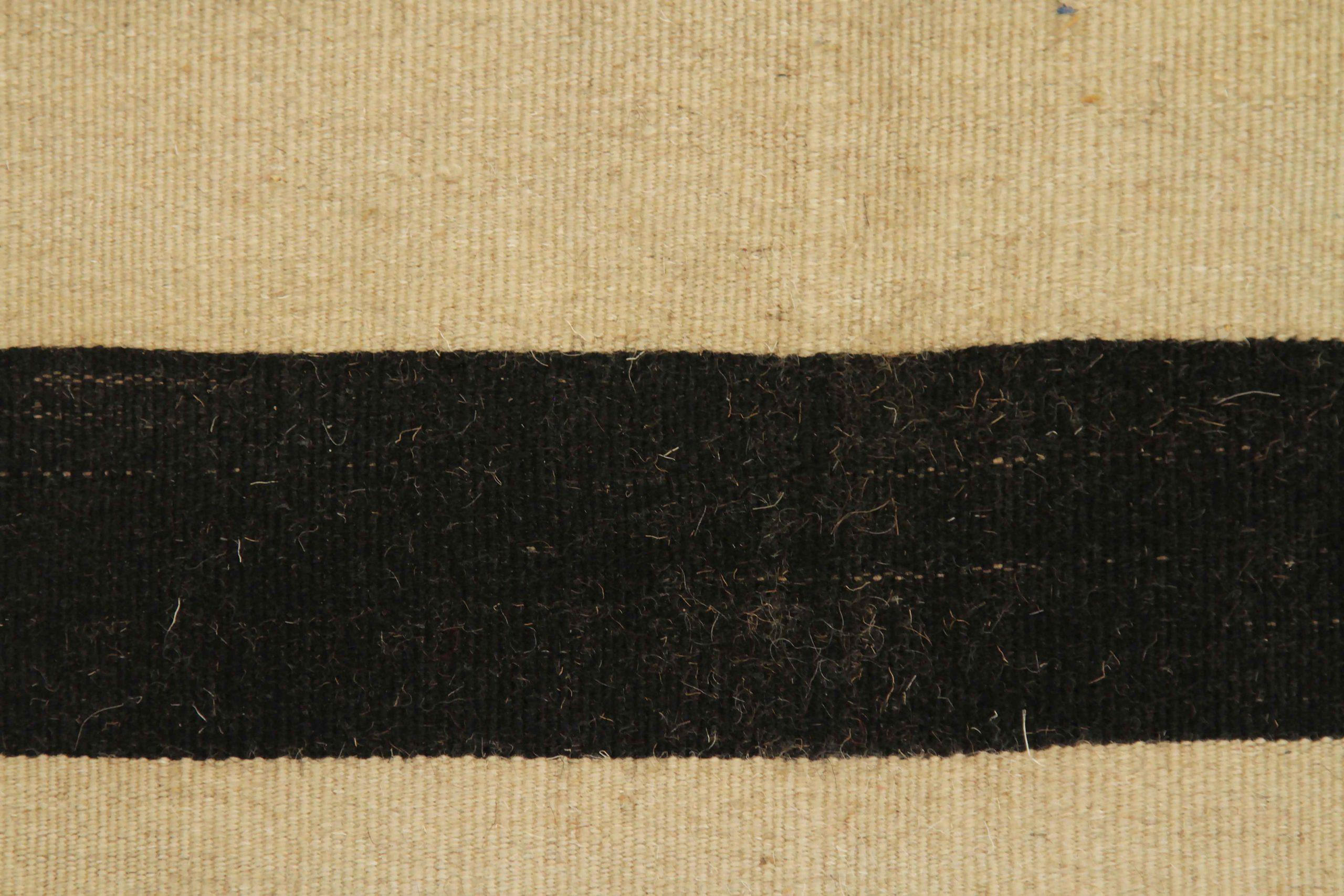 Persische Kilim Läufer Teppich CIRCA 1910 - Wolle braun Elfenbein 74175 (20. Jahrhundert) im Angebot