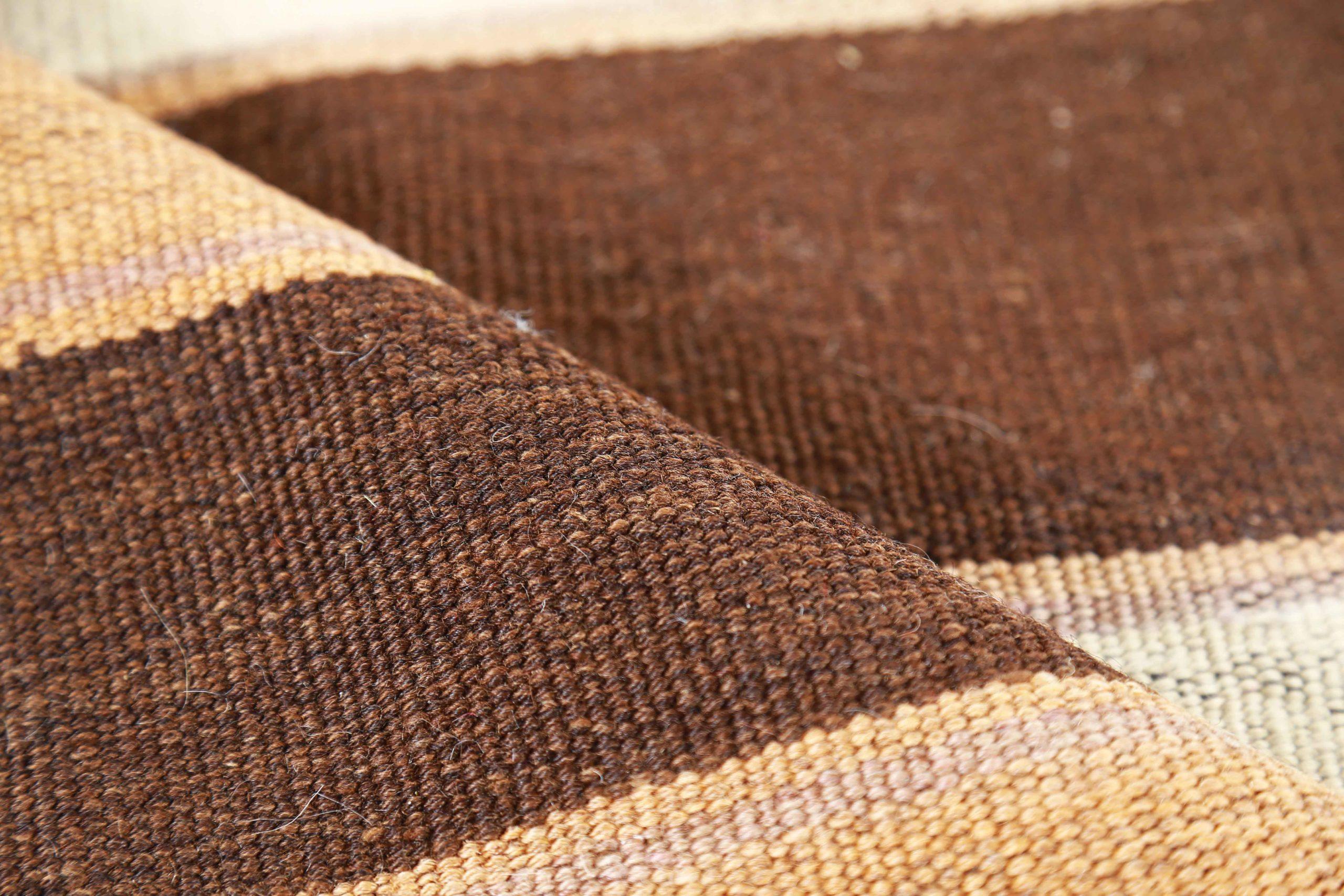 Persische Kilim Läufer Teppich CIRCA 1910 - Wolle Braun Elfenbein Orange Design - 91275 (20. Jahrhundert) im Angebot