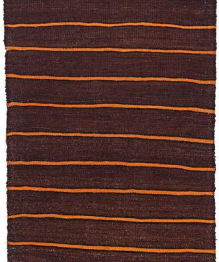 Asiatico Rug & Kilim persiano del 1910 - Lana, marrone, arancione, giallo - 91247 in vendita
