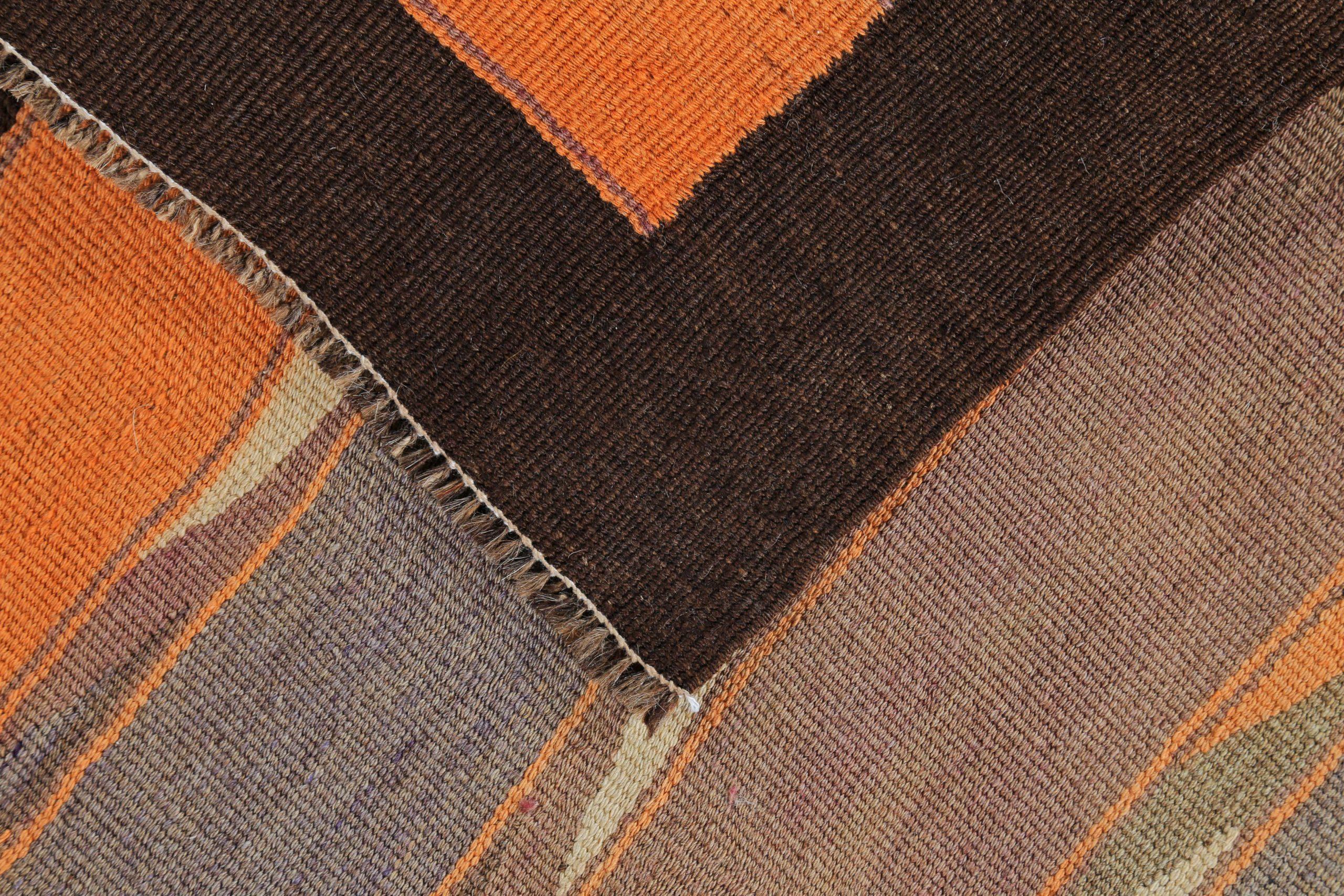 Persischer Kelim-Läufer Circa 1910 - Wolle Elfenbein Orange Purpel Design - 89579 (20. Jahrhundert) im Angebot