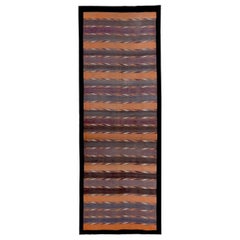 Persischer Kelim-Läufer Circa 1910 - Wolle Elfenbein Orange Purpel Design - 89579