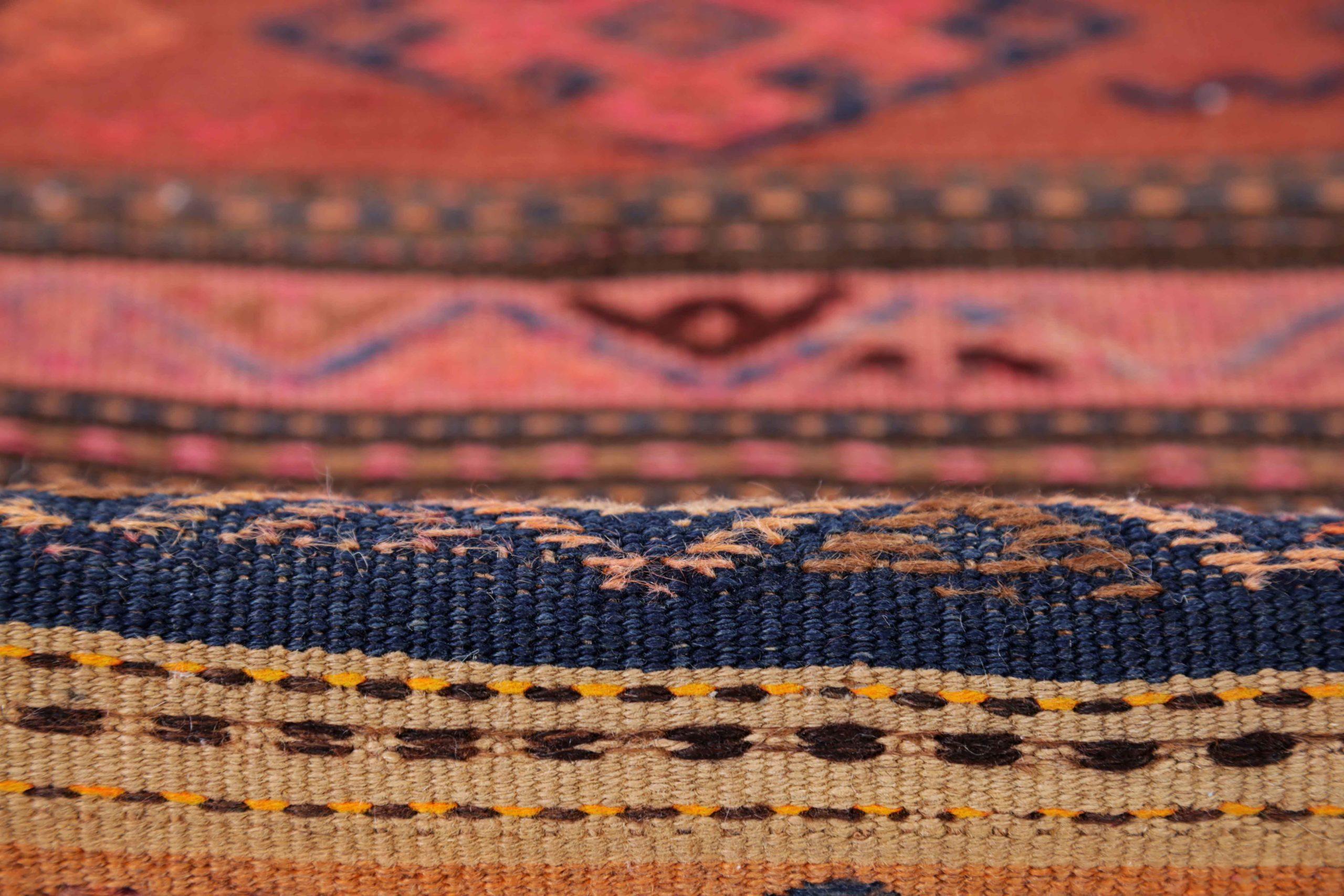 Persische Kilim Läufer Teppich CIRCA 1910 - Wolle Orange Rosa Gelb Design - 91541 (Asiatisch) im Angebot