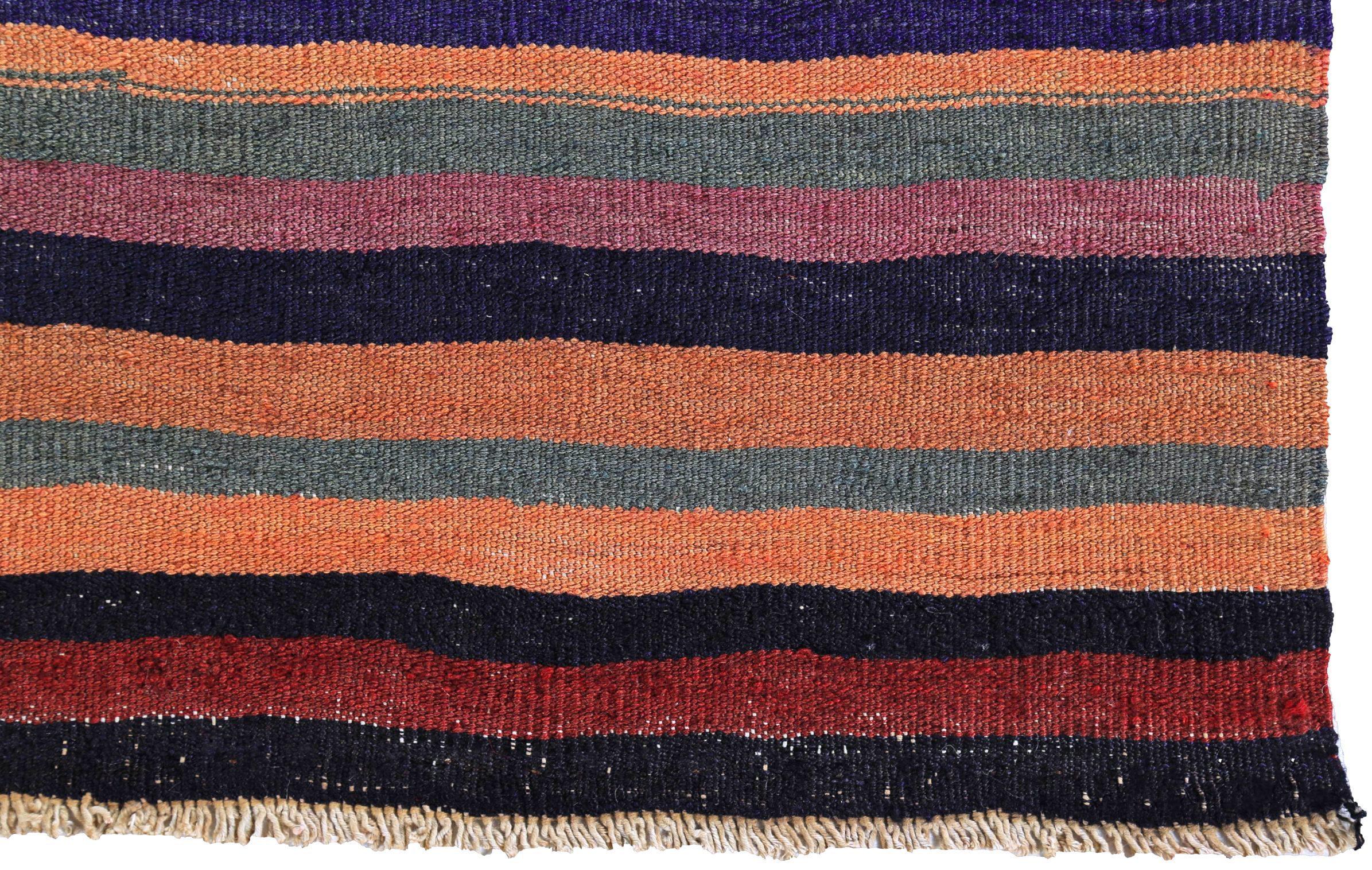 Alfombra Persa Kilim Circa 1910 - Lana Rosa Purpel Diseño Amarillo - 89551 en Excelente estado para la venta en Dallas, TX