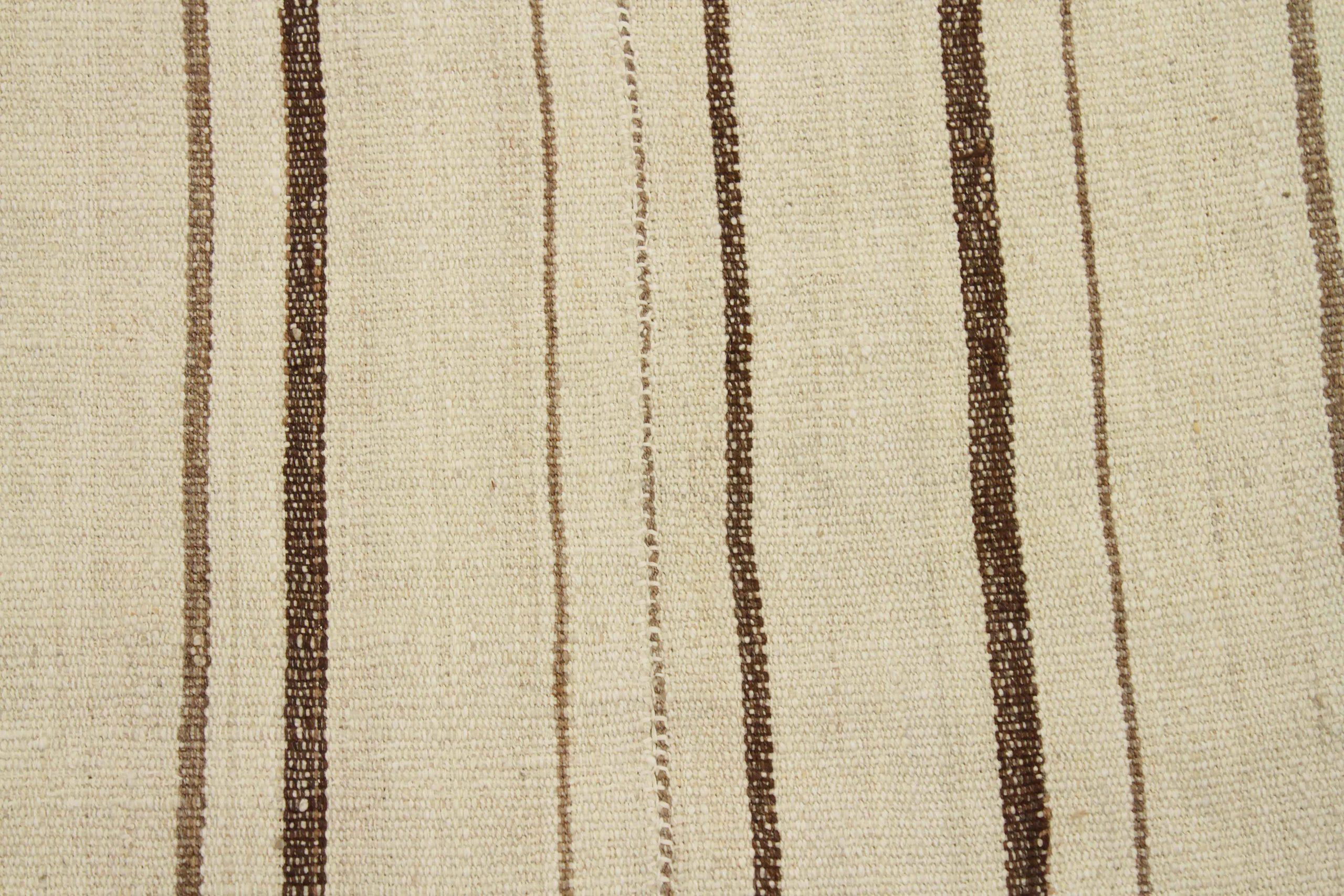 Persischer Kilim Läufer Teppich CIRCA 1990 - Wolle Braun Elfenbein 70723 (20. Jahrhundert) im Angebot