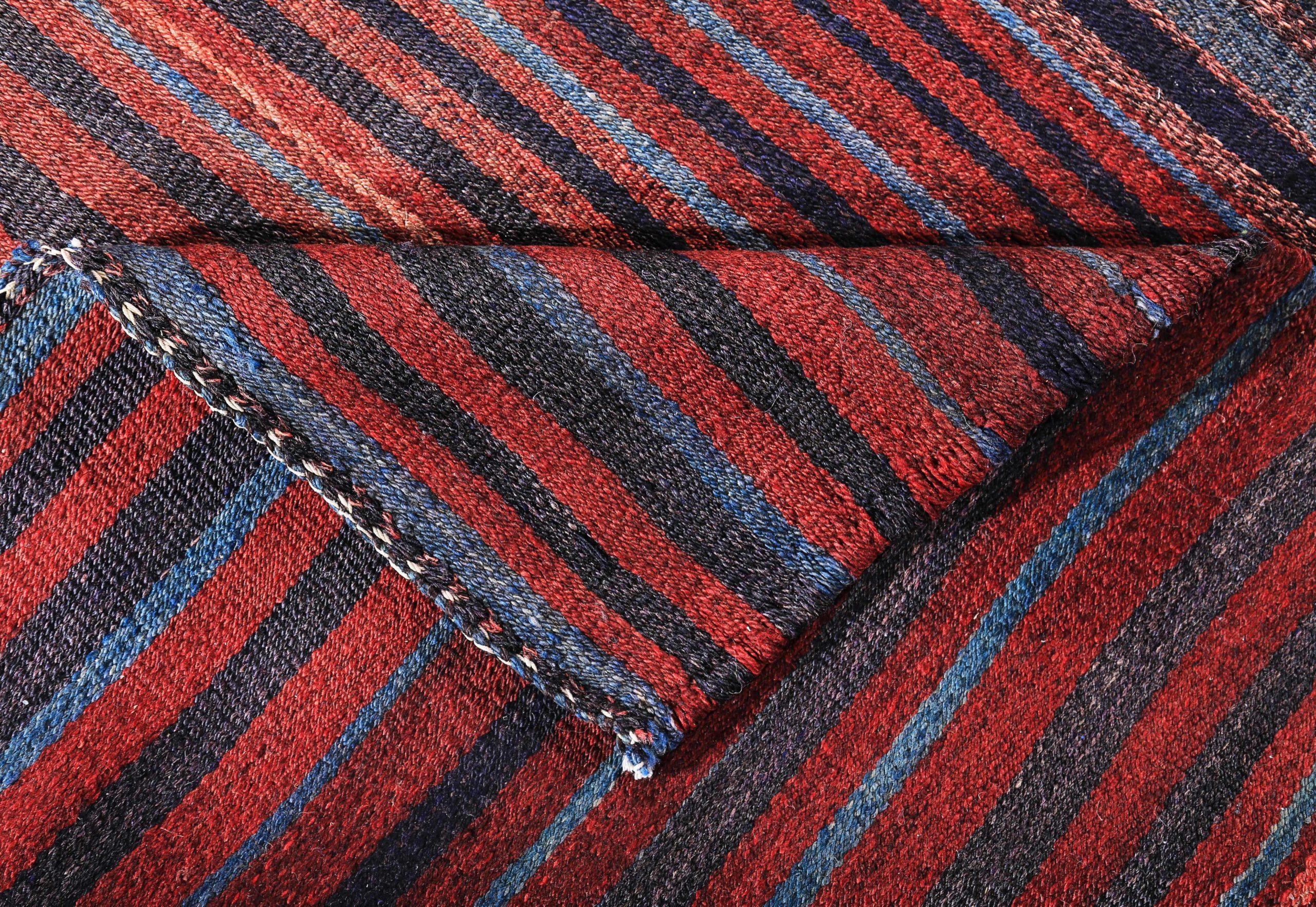 Persischer Kilim Small Rug - Wolle Blau Braun Rot Design - 89191 im Zustand „Hervorragend“ im Angebot in Dallas, TX