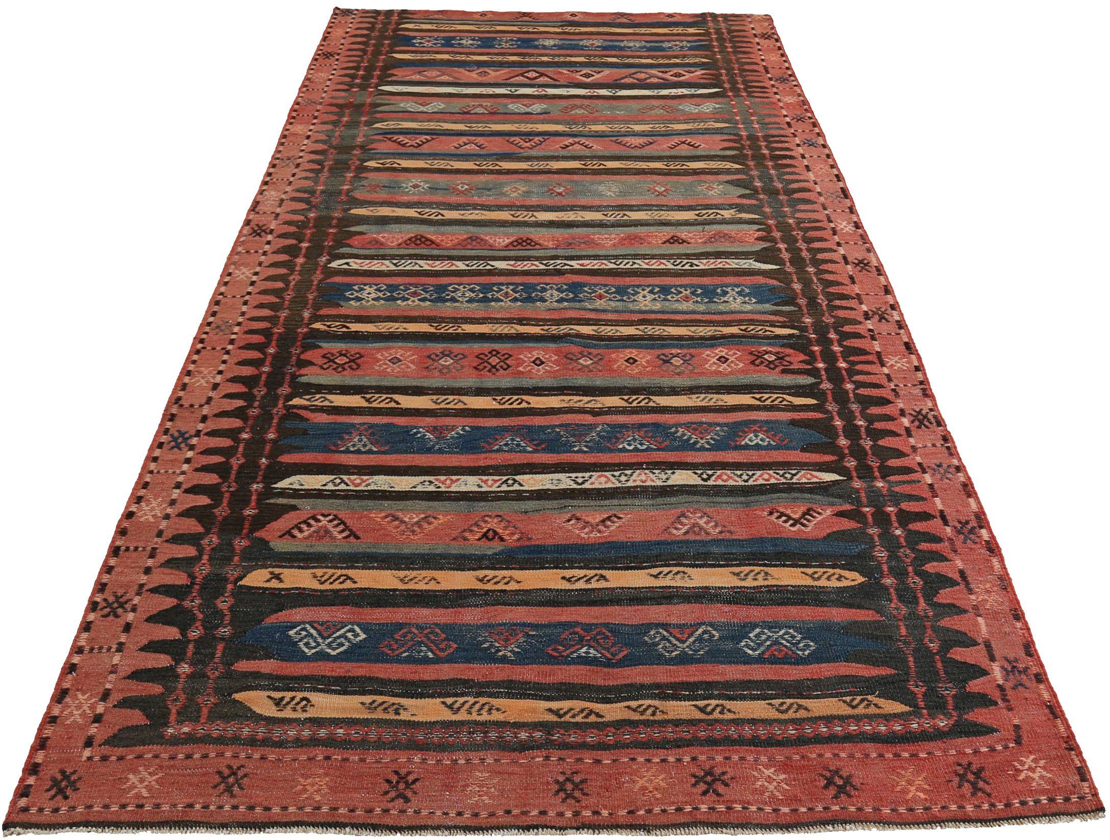 Discover the elegance of Persian Kilim featuring Small Rug in Circa 1880. Designed with Wool and BluePinkYellow, this exclusive design is perfect for enhancing your space.
