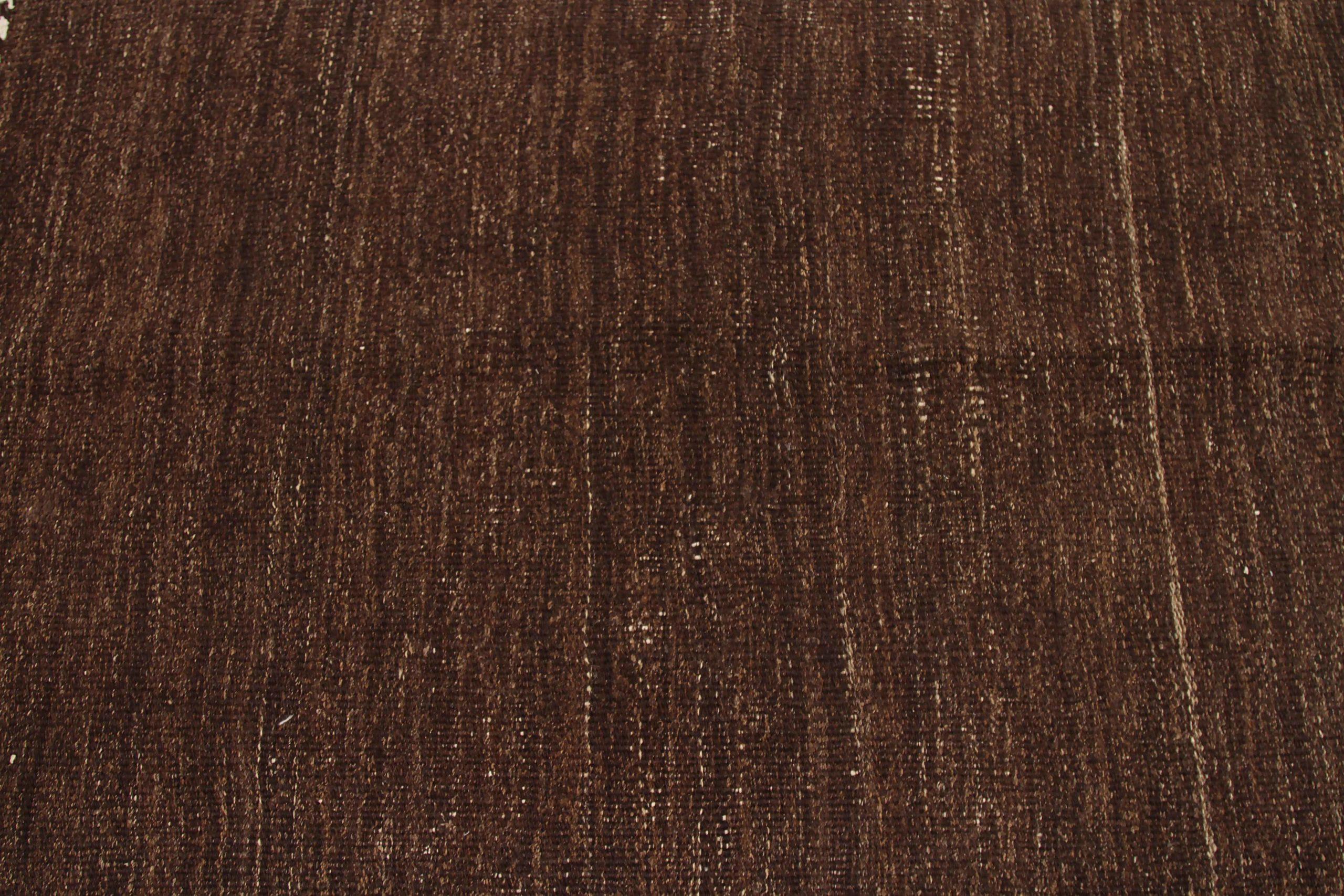 Asiatico Tappeto persiano Kilim Small - Disegno in lana marrone - 88419 in vendita