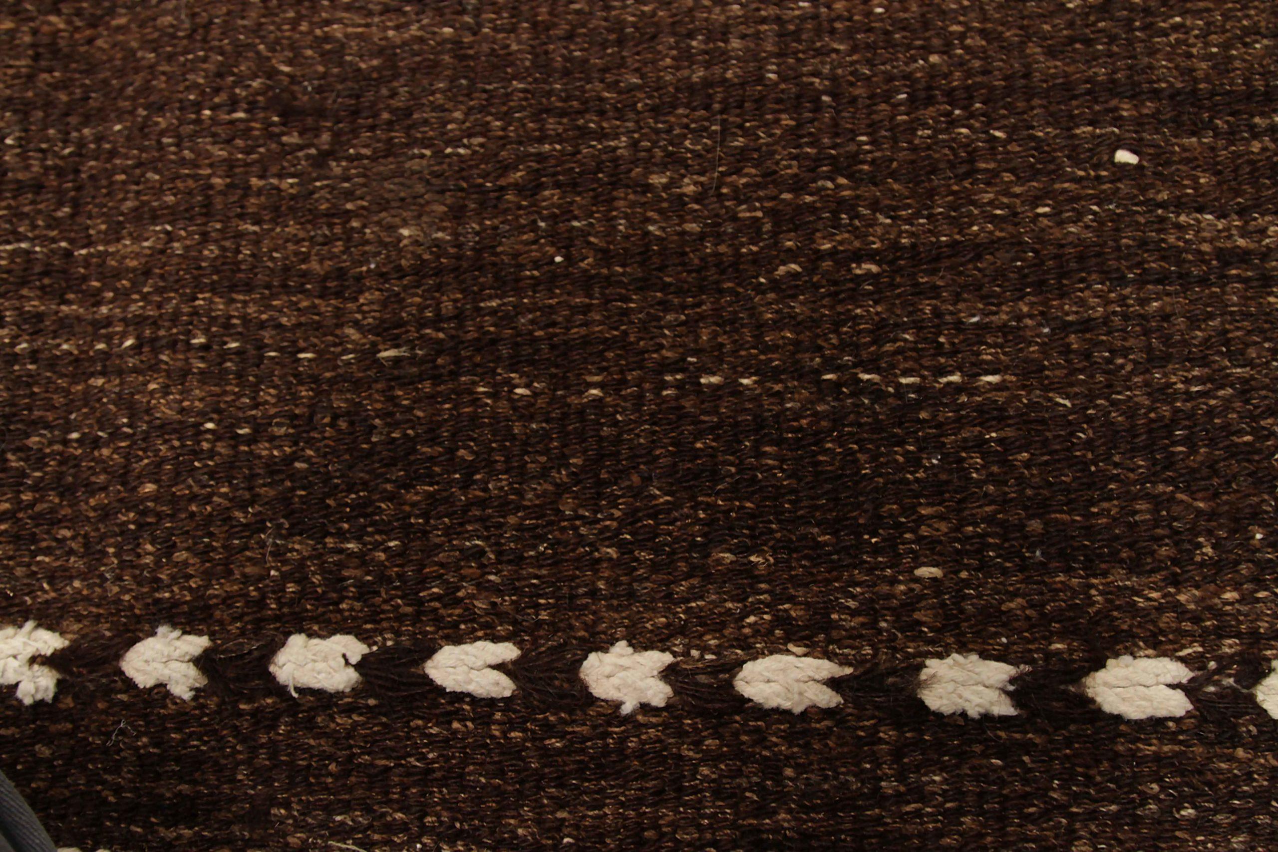XX secolo Tappeto persiano Kilim Small - Disegno in lana marrone - 88419 in vendita