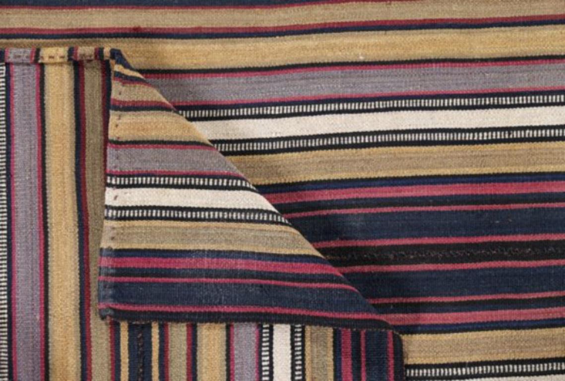 XX secolo Rug & Kilim persiano del 1910 - Lana, nero, avorio, rosa, giallo - 91300 in vendita