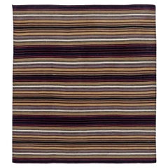 Persischer Kilim Small Rug CIRCA 1910 - Wolle Schwarz Elfenbein Rosa Gelb Design - 91300