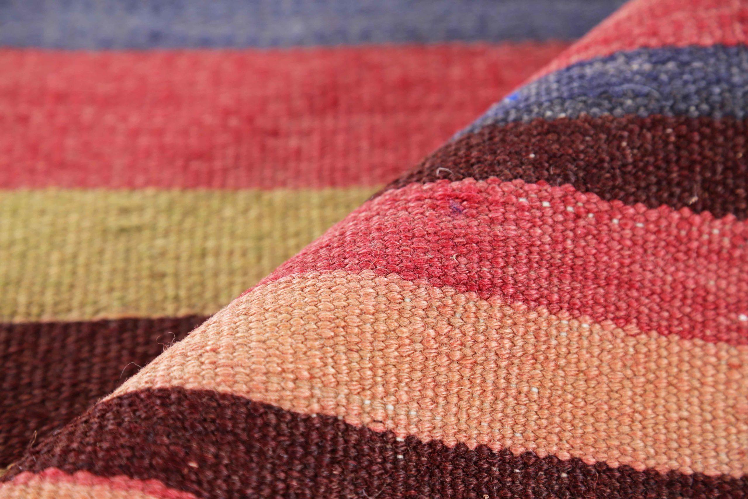 XX secolo Rug & Kilim persiano del 1910 - Lana Blu Marrone Verde Rosa Rosso - 91272 in vendita