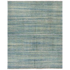Rug & Kilim persiano del 1910 - Disegno in lana blu e verde - 89968