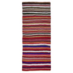 Persischer Kilim Kleiner Teppich CIRCA 1910 - Wolle Blau Grün Rosa Rot Gelb - 91386