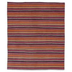 Persischer Kilim Kleiner Teppich CIRCA 1910 - Wolle Blau Orange Rot Gelb Design - 91375