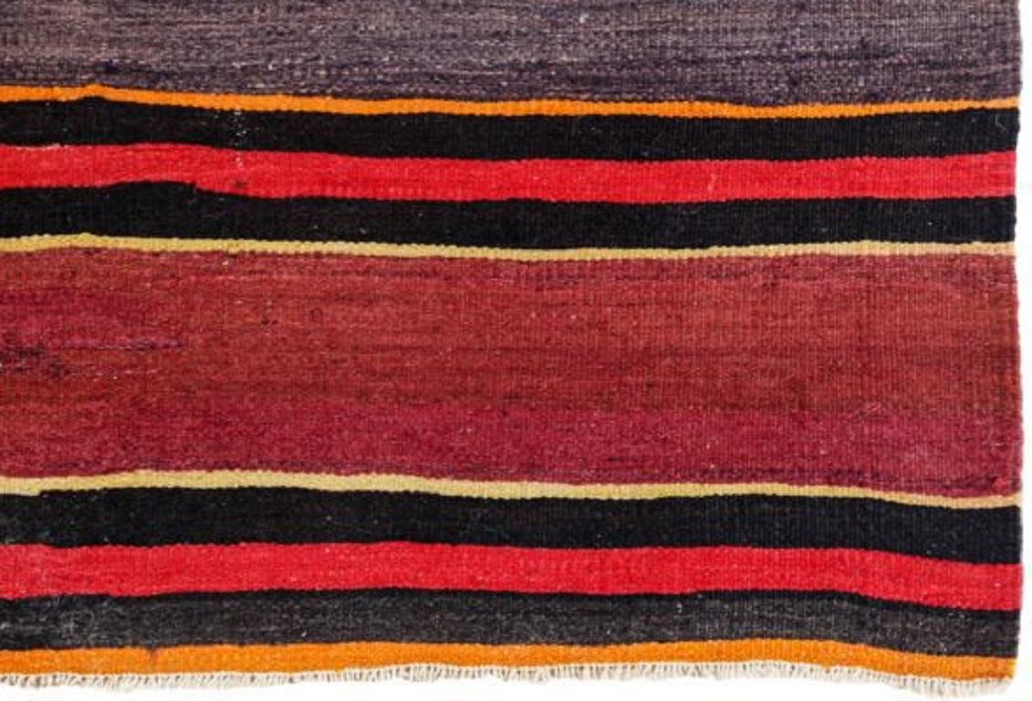 Alfombra Persa Kilim Pequeña Circa 1910 - Lana Azul Rosa Rojo Amarillo Design - 91246 en Excelente estado para la venta en Dallas, TX