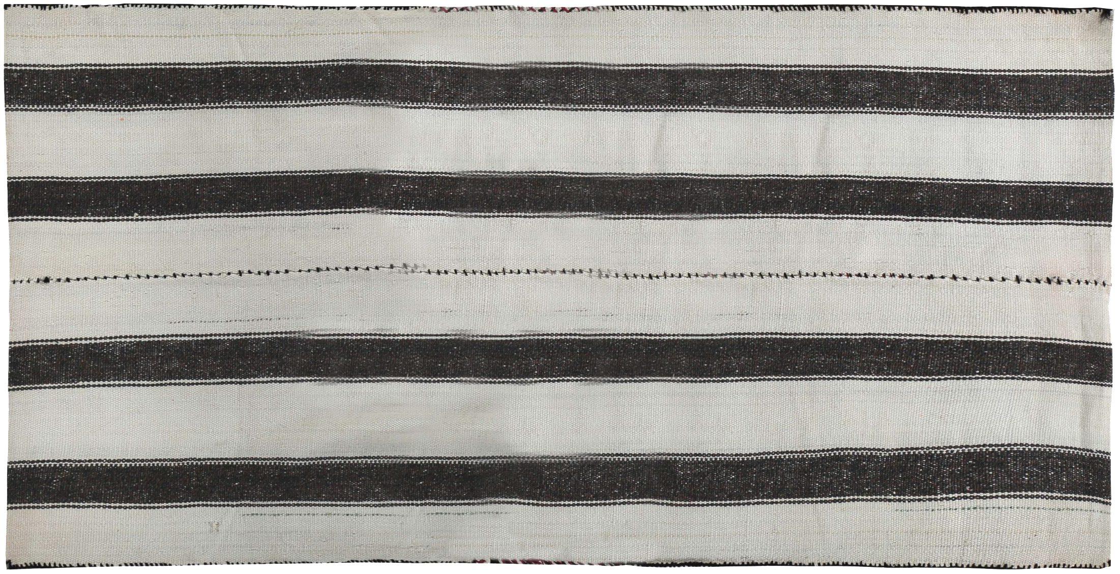 Persischer Kilim Kleiner Teppich CIRCA 1910 - Wolle Braun Elfenbein Design - 89527 im Zustand „Hervorragend“ im Angebot in Dallas, TX