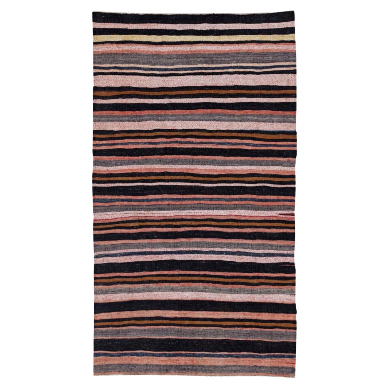 Rug & Kilim Persan Circa 1910 - Laine Brown Ivory Pink Design - 91345 en vente