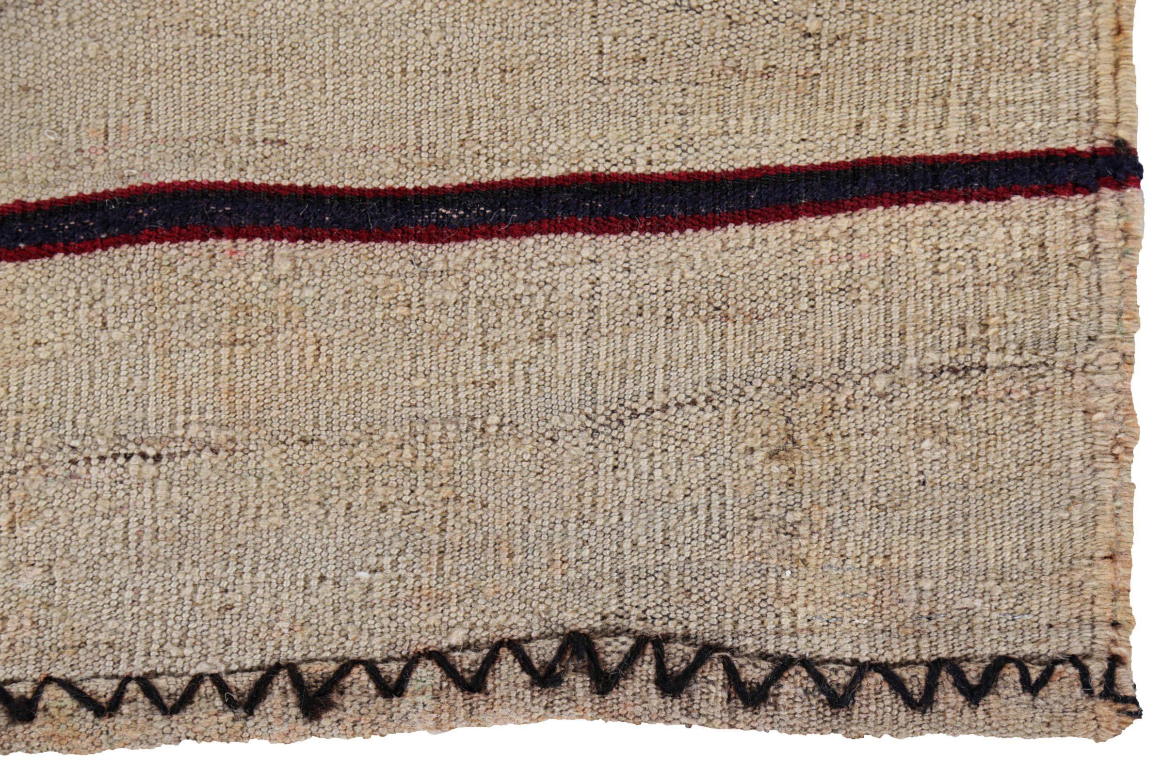 Persischer Kilim Kleiner Teppich CIRCA 1910 - Wolle Braun Elfenbein Rosa Purpel Rot - 91456 (20. Jahrhundert) im Angebot