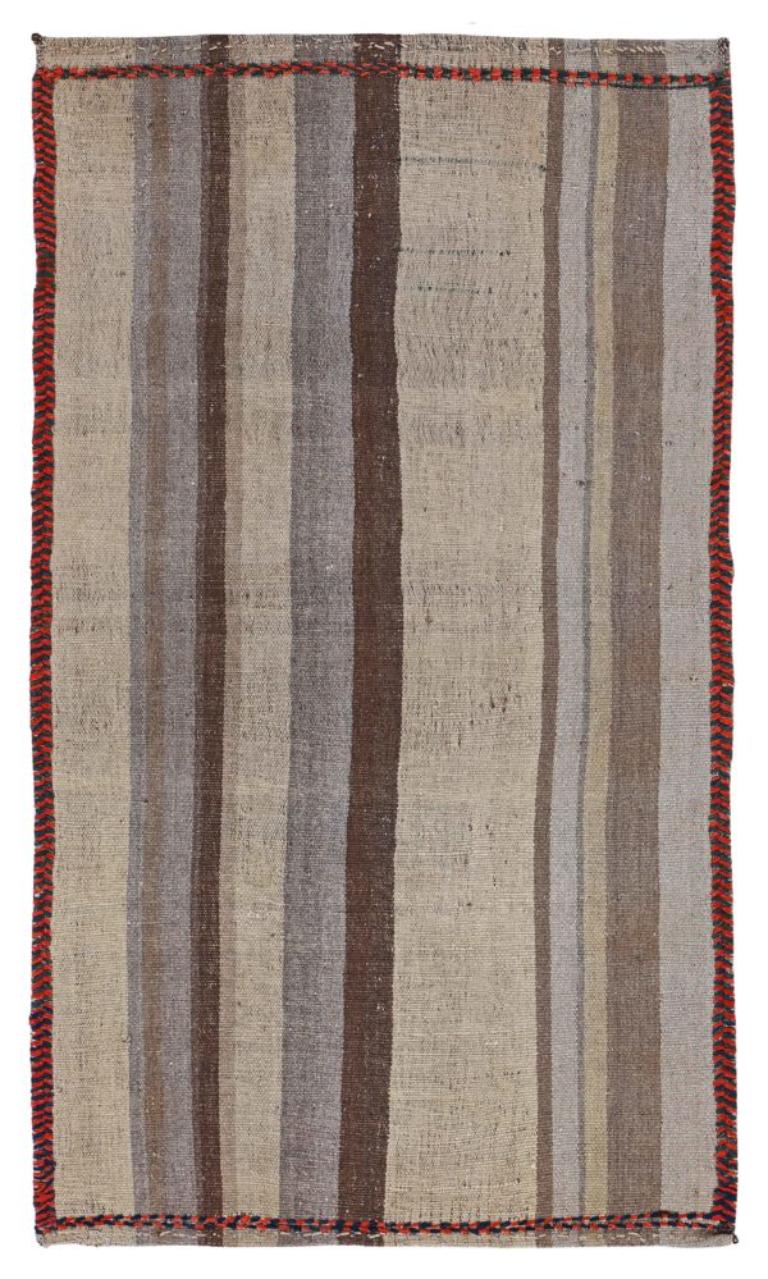 Rug & Kilim Persan Circa 1910 - Laine Brown Ivory Taupe Design - 91539