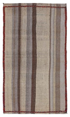 Rug & Kilim Persan Circa 1910 - Laine Brown Ivory Taupe Design - 91539