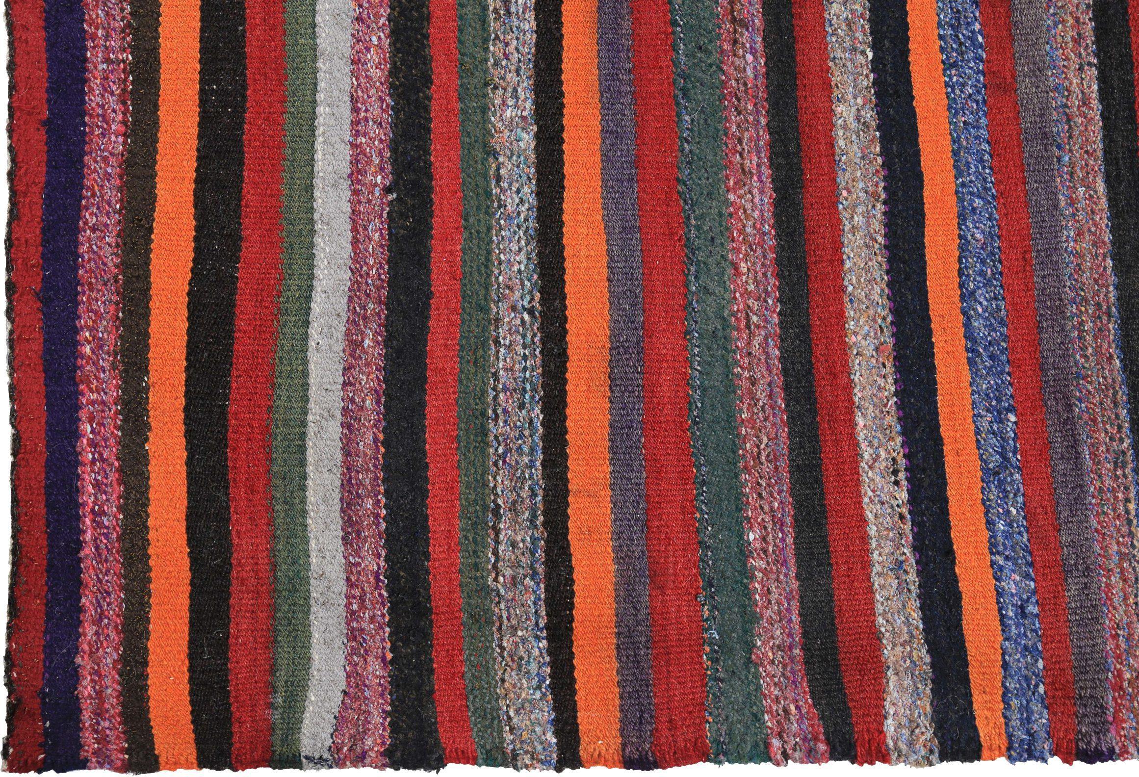 Persischer Kilim Kleiner Teppich CIRCA 1910 - Wolle Braun Orange Rot Design - 89328 im Zustand „Hervorragend“ im Angebot in Dallas, TX