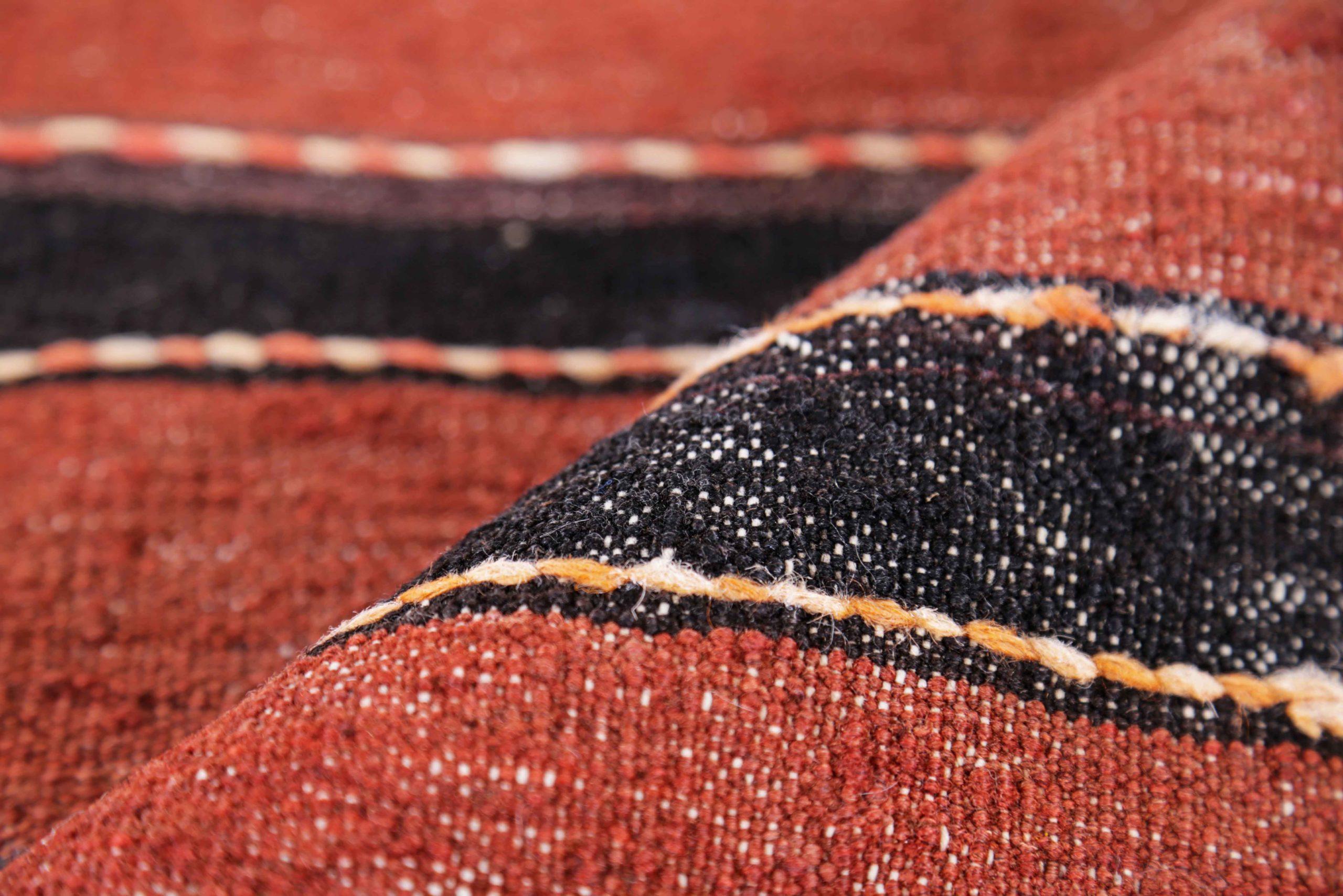 Persischer Kilim Kleiner Teppich CIRCA 1910 - Wolle Braun Orange Rot Gelb Design - 91477 (20. Jahrhundert) im Angebot