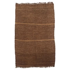 Persian Kilim Small Rug Circa 1910 - Wool Brown Yellow 74170