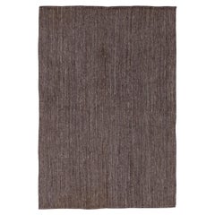Persian Kilim Small Rug Circa 1940 - Wool Brown Design - 91331