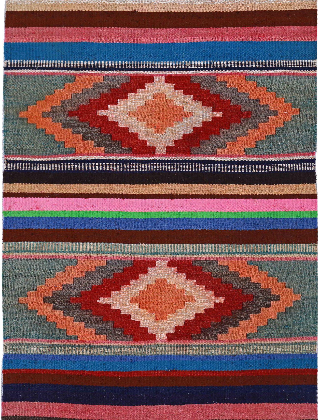Asiatico Rug & Kilim persiano di piccole dimensioni del 1940 - Lana Grigio Verde Avorio Arancione Rosso - 91440 in vendita