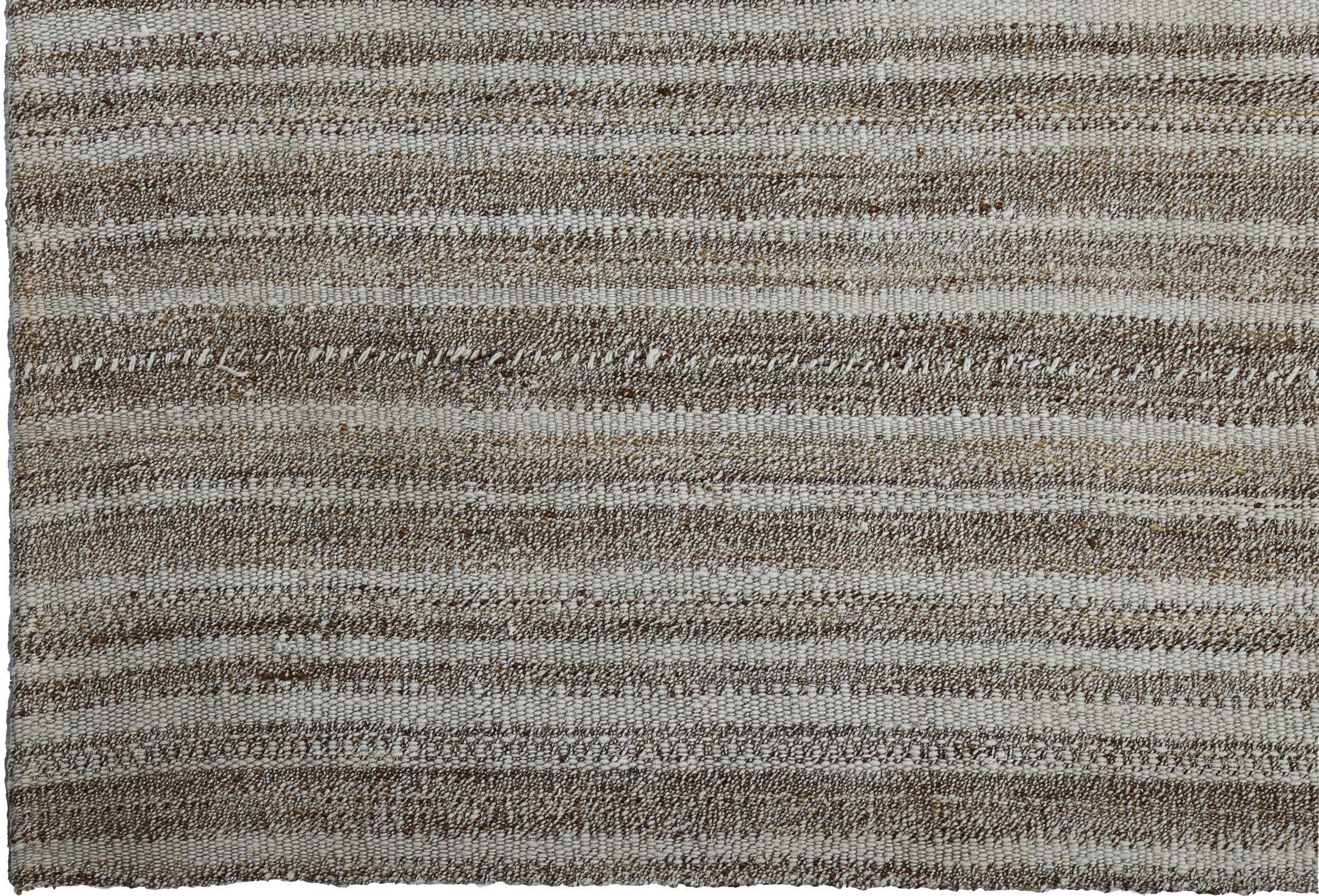 Alfombras Persas Kilim Cuadradas Circa 1910 - Lana Marrón Marfil Topo - 89349 Asiático en venta