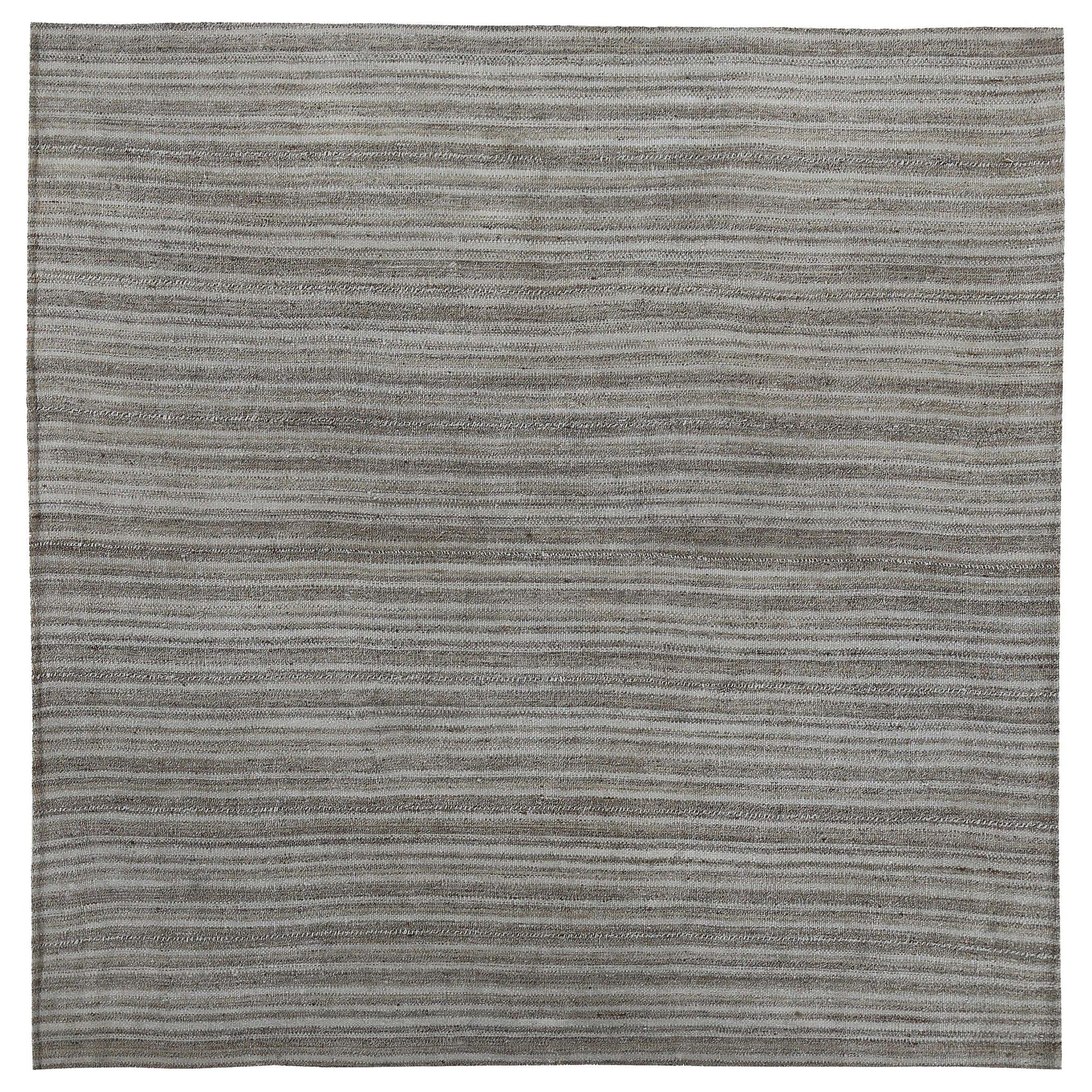 Tappeti persiani Kilim quadrati del 1910 - Lana Marrone Avorio Taupe - 89349
