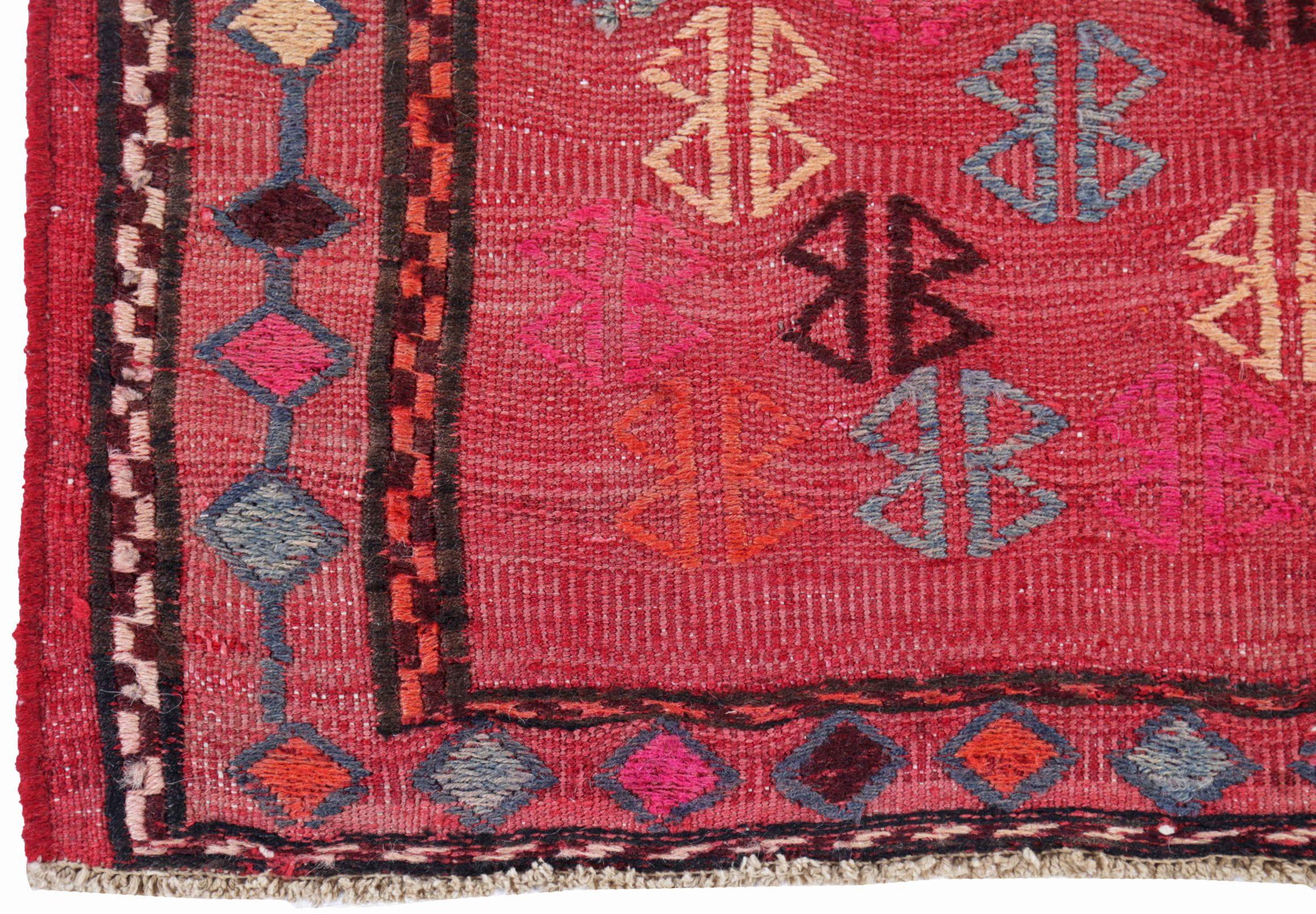 Persische Kilim Quadratische Teppiche Circa 1910 - Wolle Braun Orange Rosa Rot - 91352 (Asiatisch) im Angebot