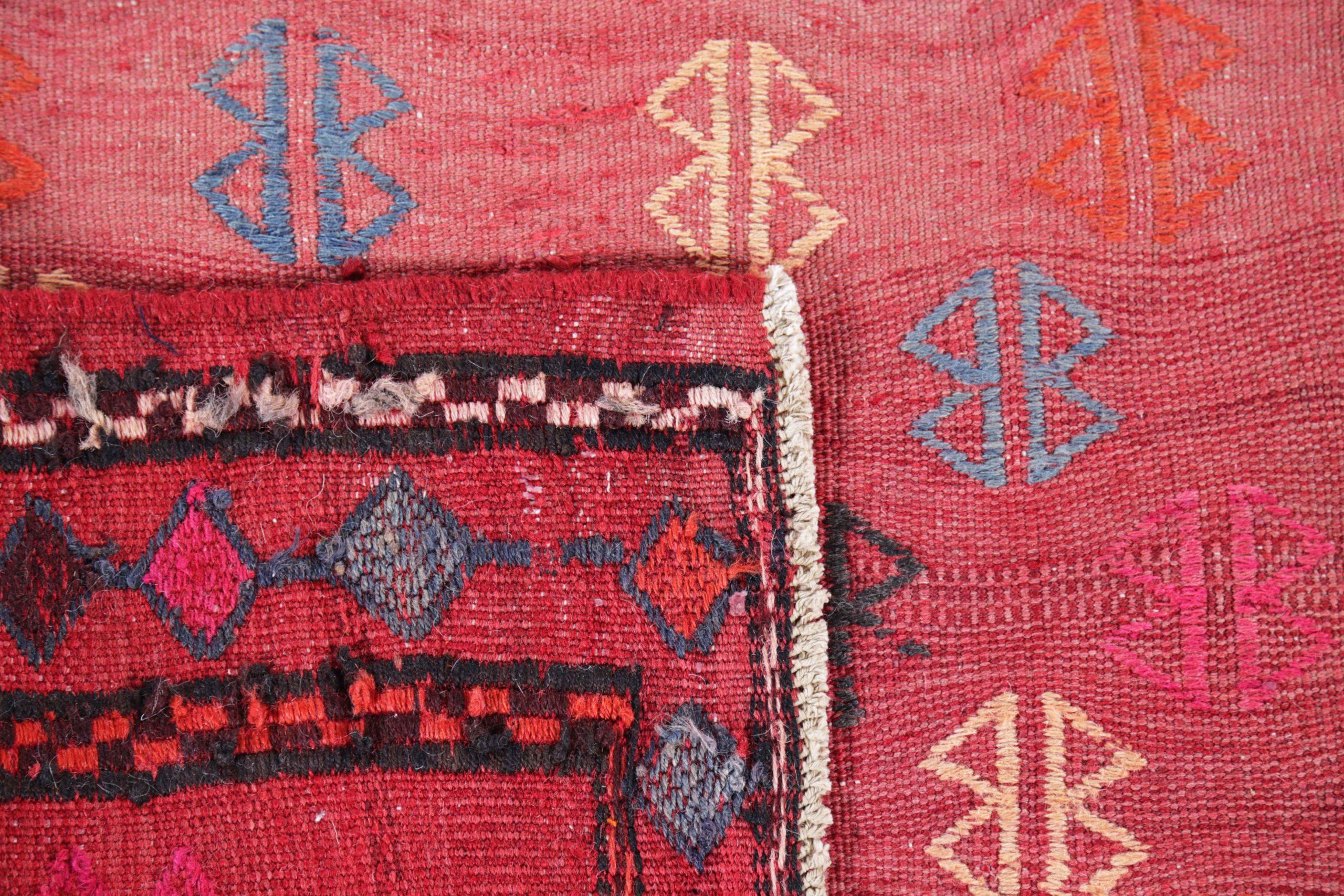Persische Kilim Quadratische Teppiche Circa 1910 - Wolle Braun Orange Rosa Rot - 91352 (20. Jahrhundert) im Angebot