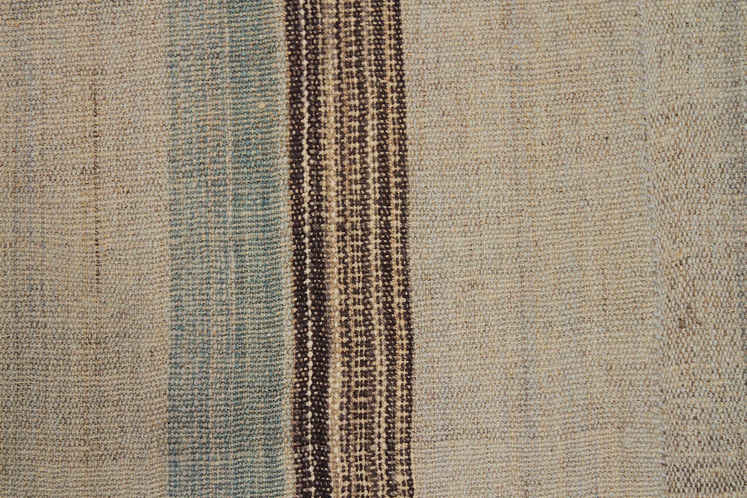 Alfombras Persas Cuadradas Kilim - Lana Azul Marrón Diseño Marfil - 88388 siglo XX en venta
