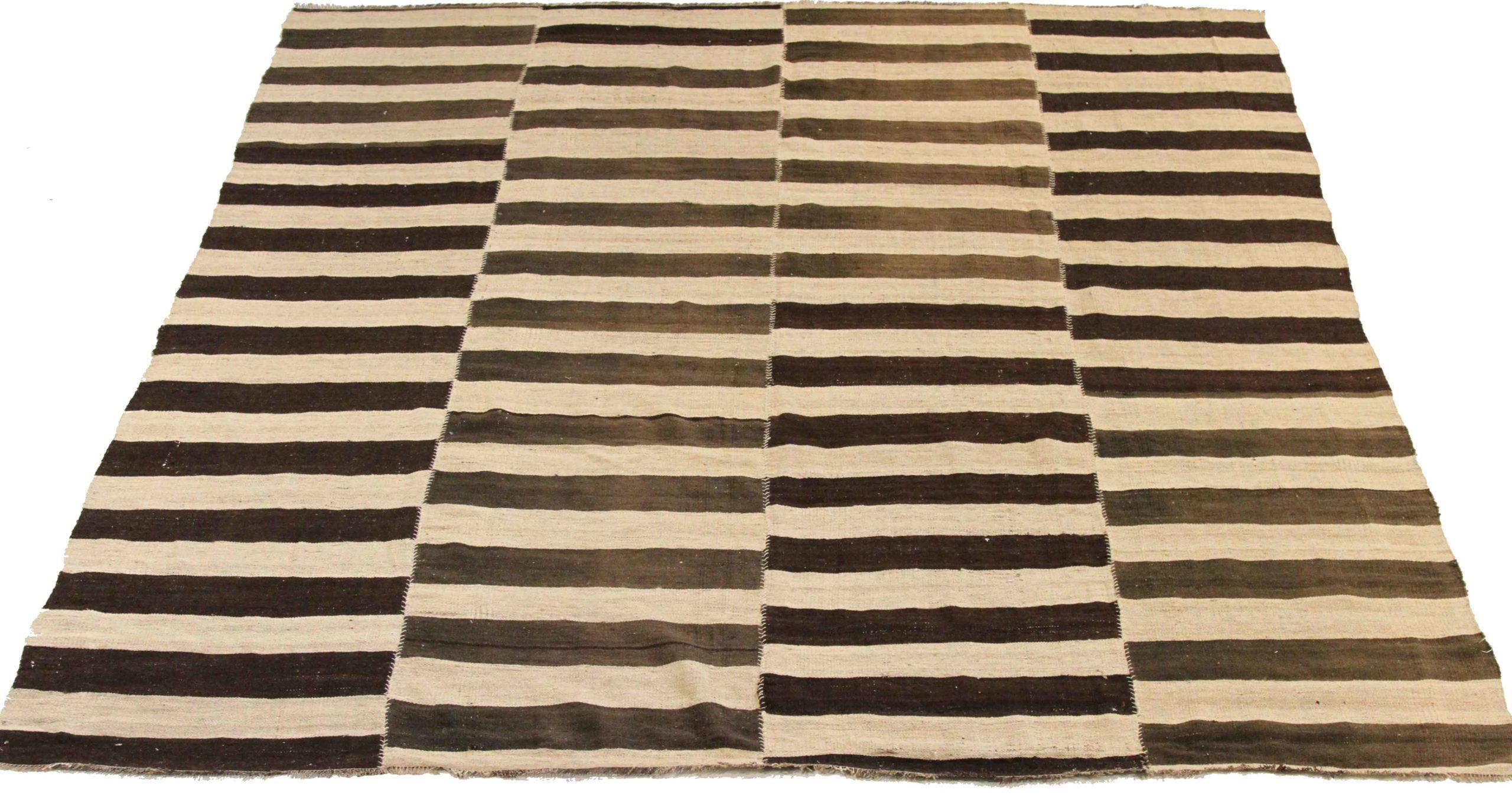 Discover the elegance of Persian Kilim featuring Square Area Rugs in Circa 1880. Designed with Wool and BrownIvory, this exclusive design is perfect for enhancing your space.