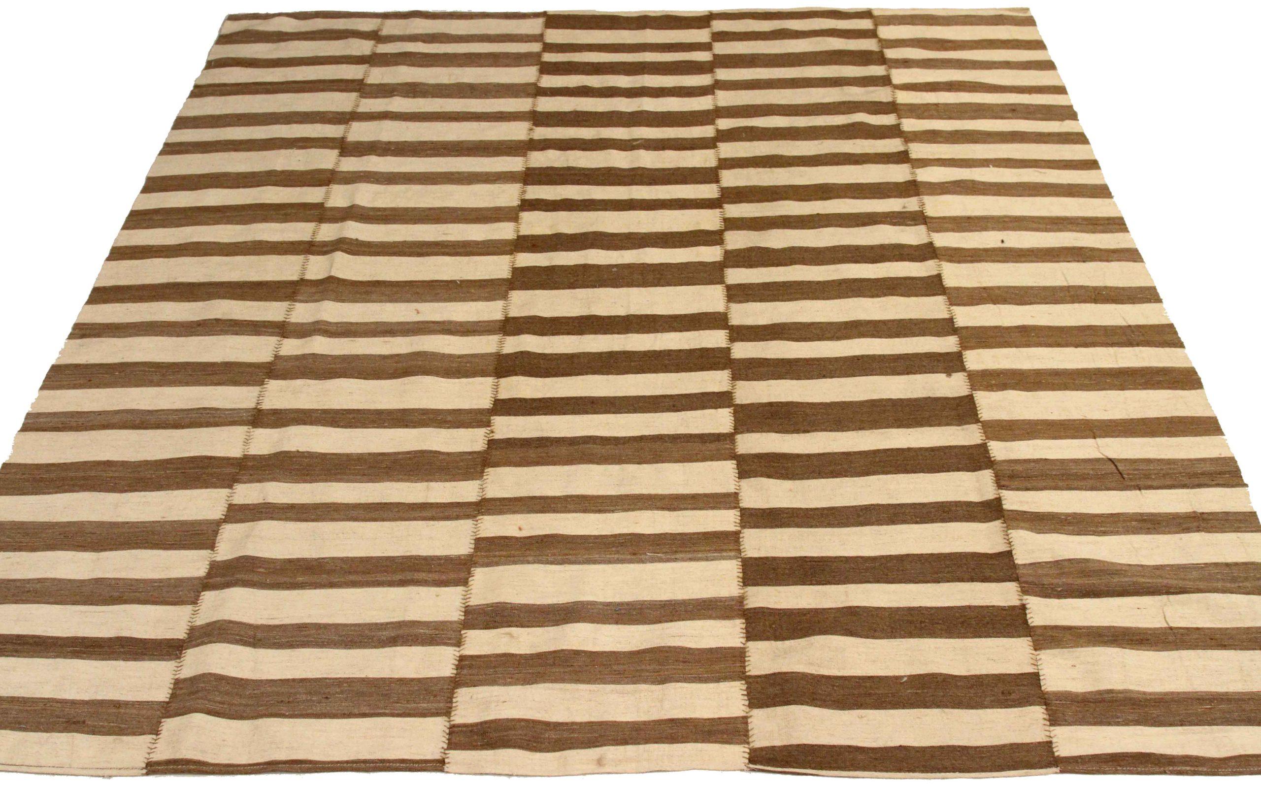 Discover the elegance of Persian Kilim featuring Square Area Rugs in Circa 1880. Designed with Wool and BrownIvory, this exclusive design is perfect for enhancing your space.