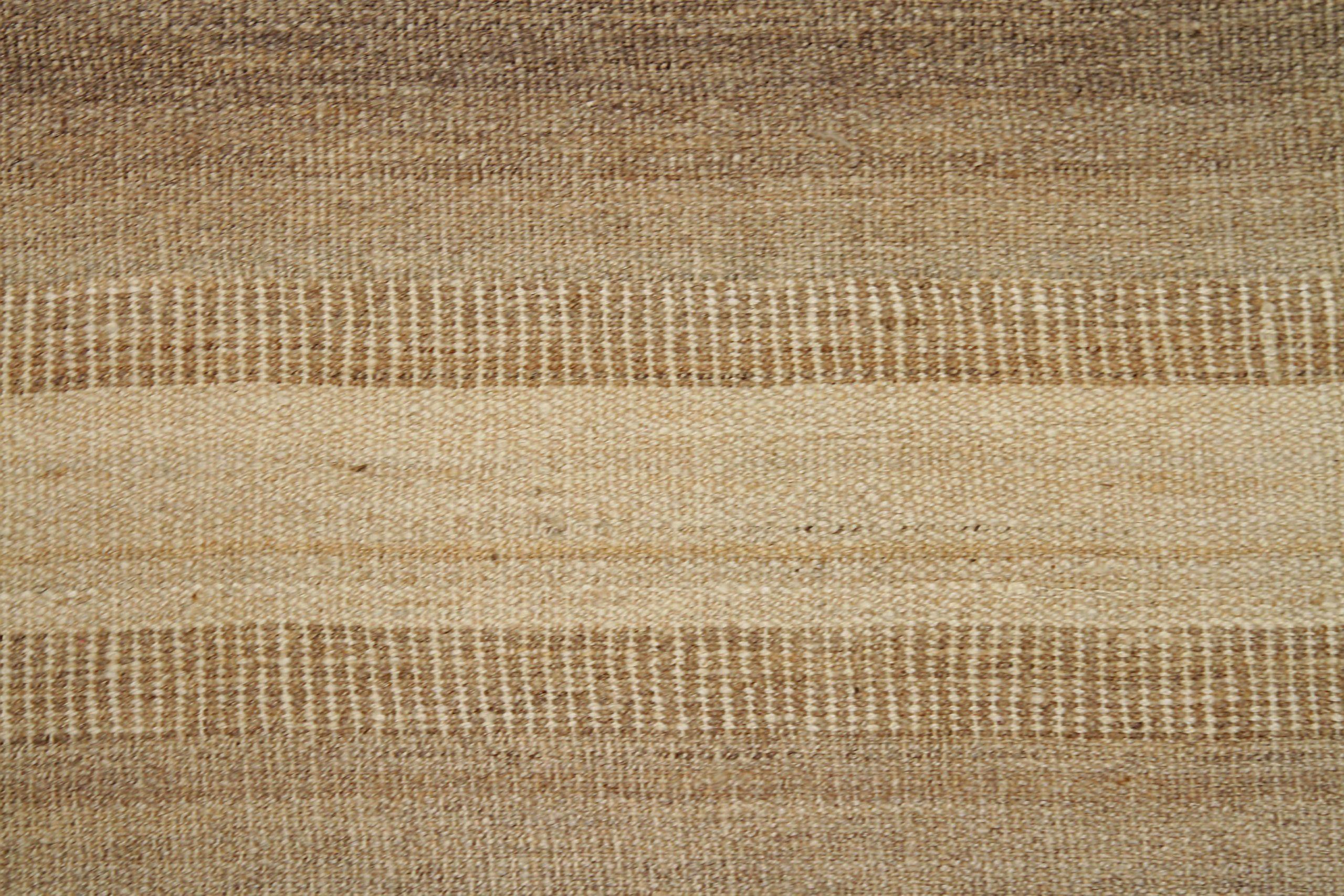 Persische Kilim Quadratische Teppiche - Wolle Braun Elfenbein Design - 88397 (20. Jahrhundert) im Angebot