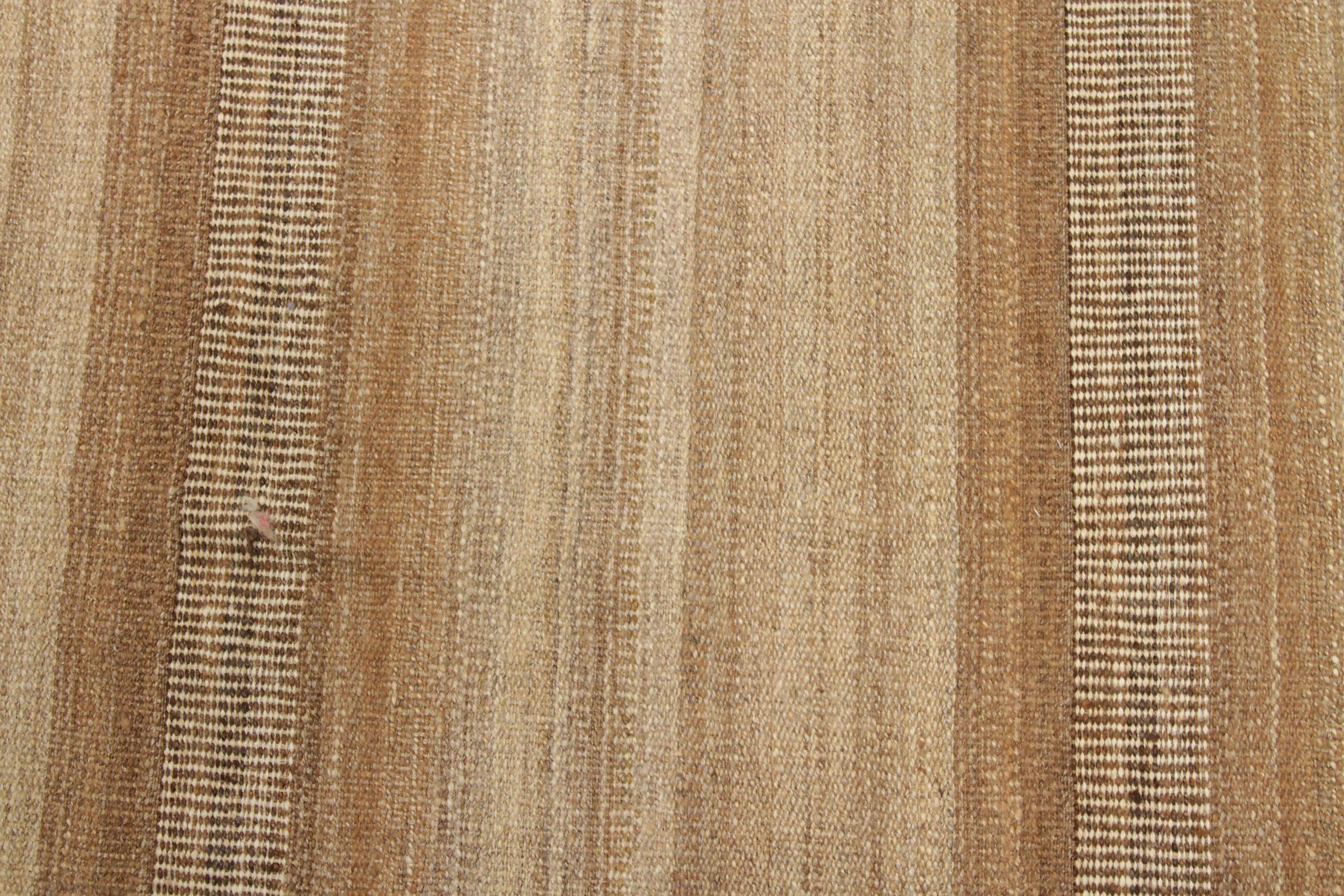 20ième siècle Rug & Kilim Kilim - Laine Brown Design/One - 88682 en vente