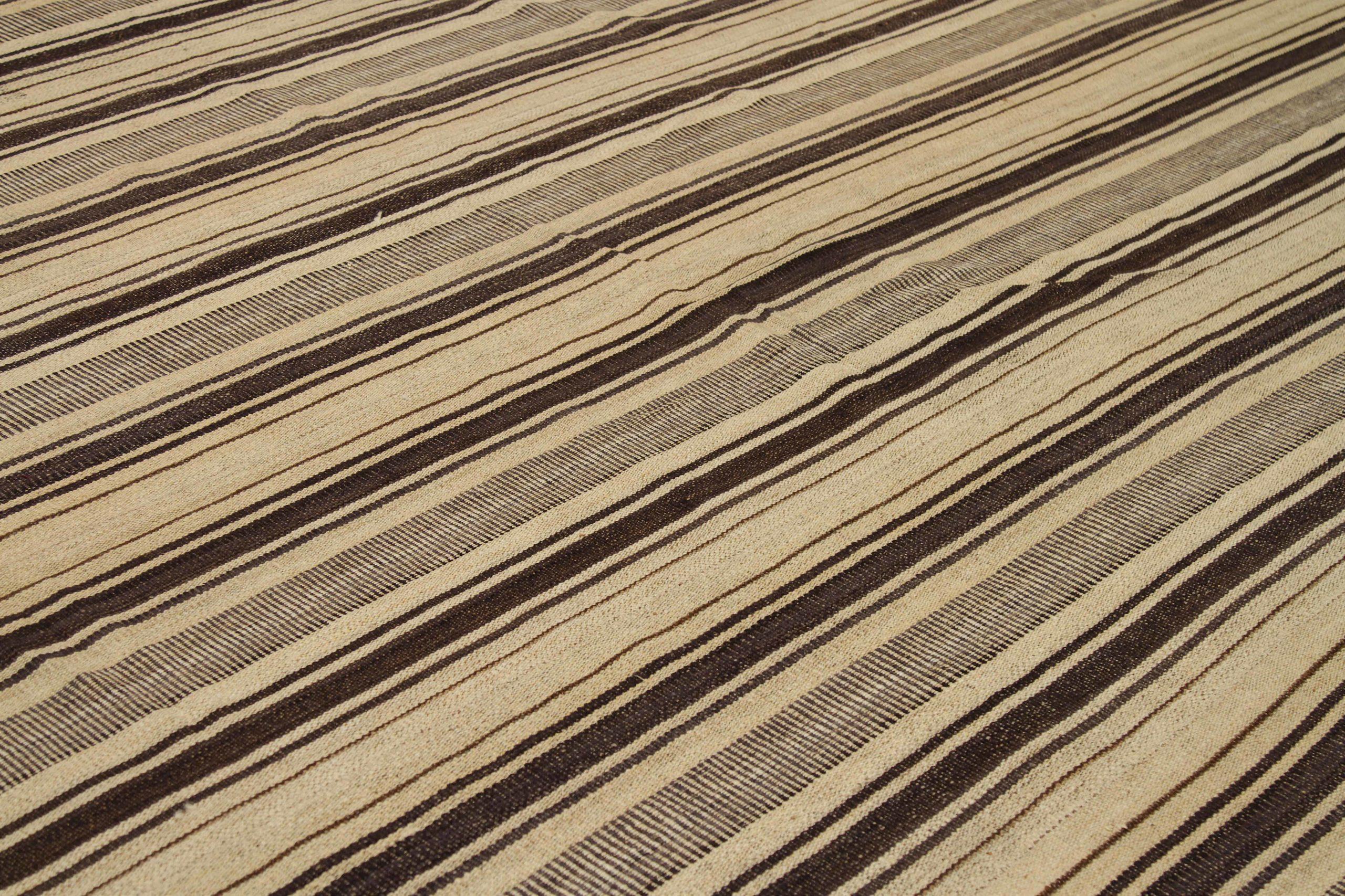 Alfombras Persas Cuadradas Kilim - Lana Marrón Diseño Marfil - 88683 Iraquí en venta