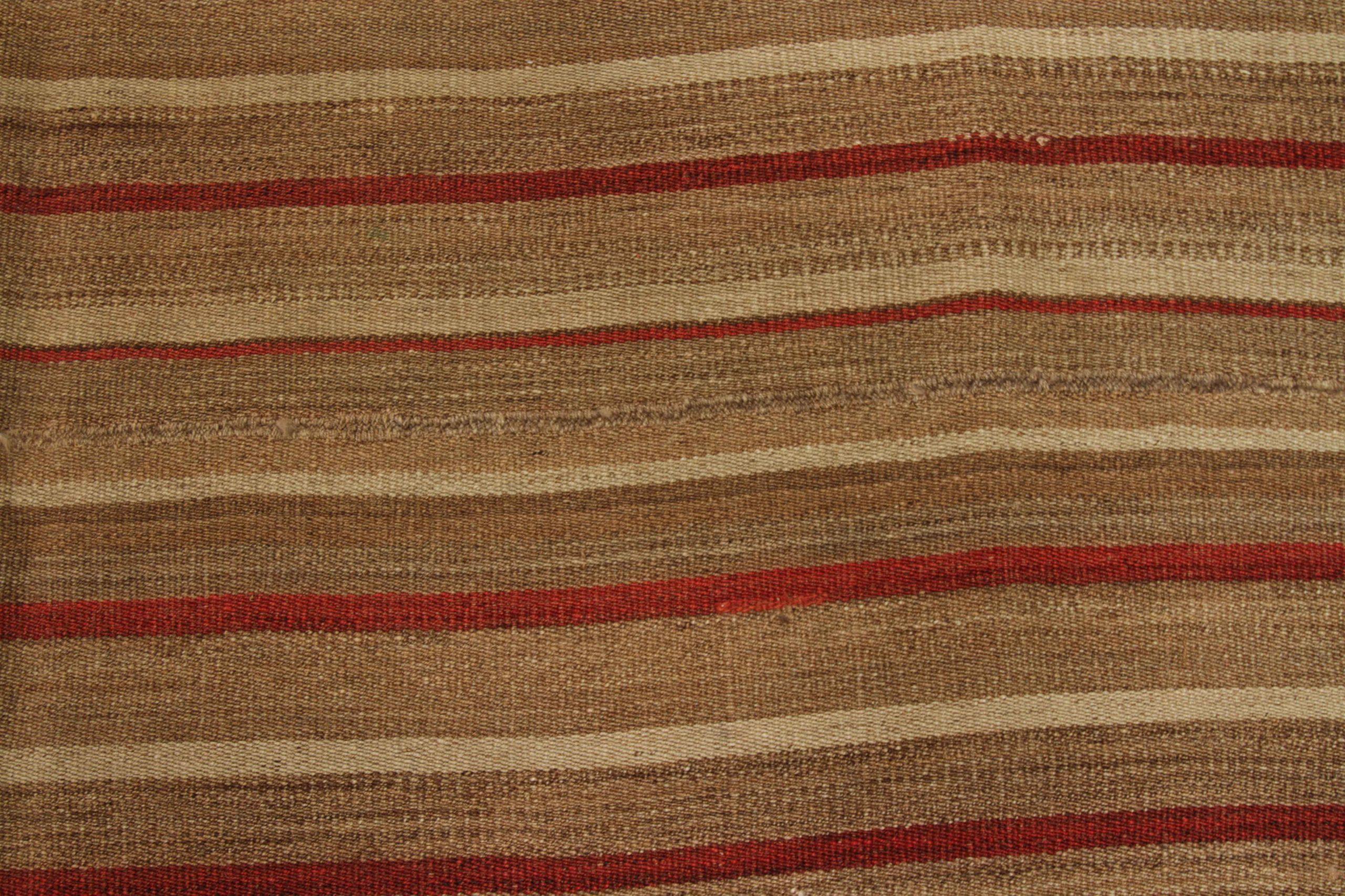 Tappeti persiani Kilim quadrati - Lana Marrone Avorio Rosso - 88414 In condizioni ottime in vendita a Dallas, TX
