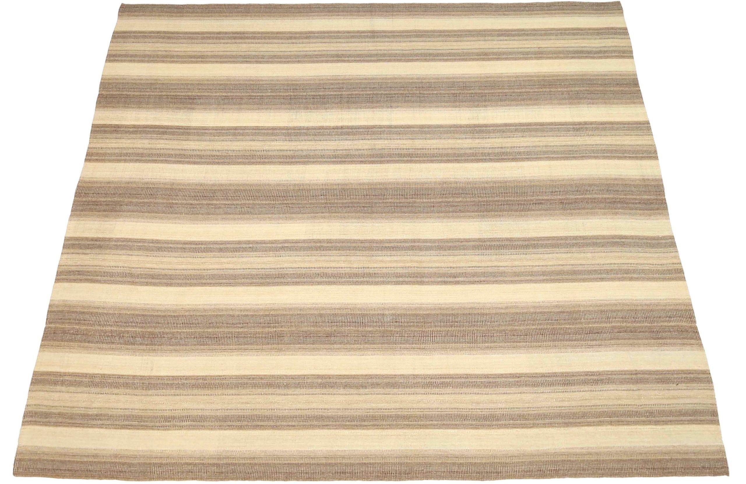 Discover the elegance of Persian Kilim featuring Square Area Rugs in Circa 1910. Designed with Wool and BrownIvoryTaupe, this exclusive design is perfect for enhancing your space.