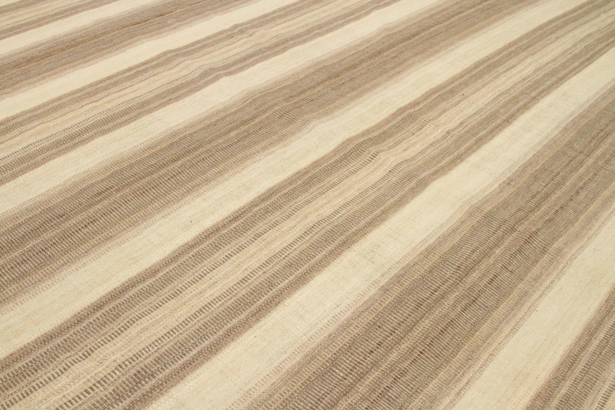 Alfombras Persas Cuadradas Kilim - Lana Marrón Marfil Topo - 88411 Iraquí en venta