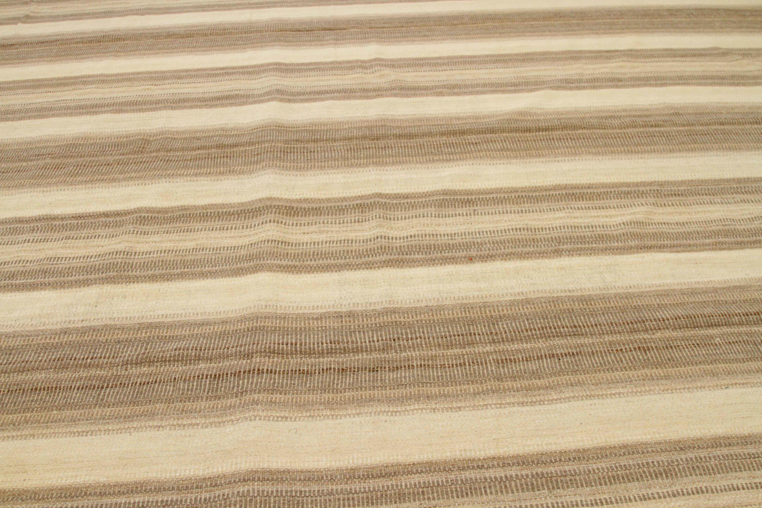 Alfombras Persas Cuadradas Kilim - Lana Marrón Marfil Topo - 88411 siglo XX en venta