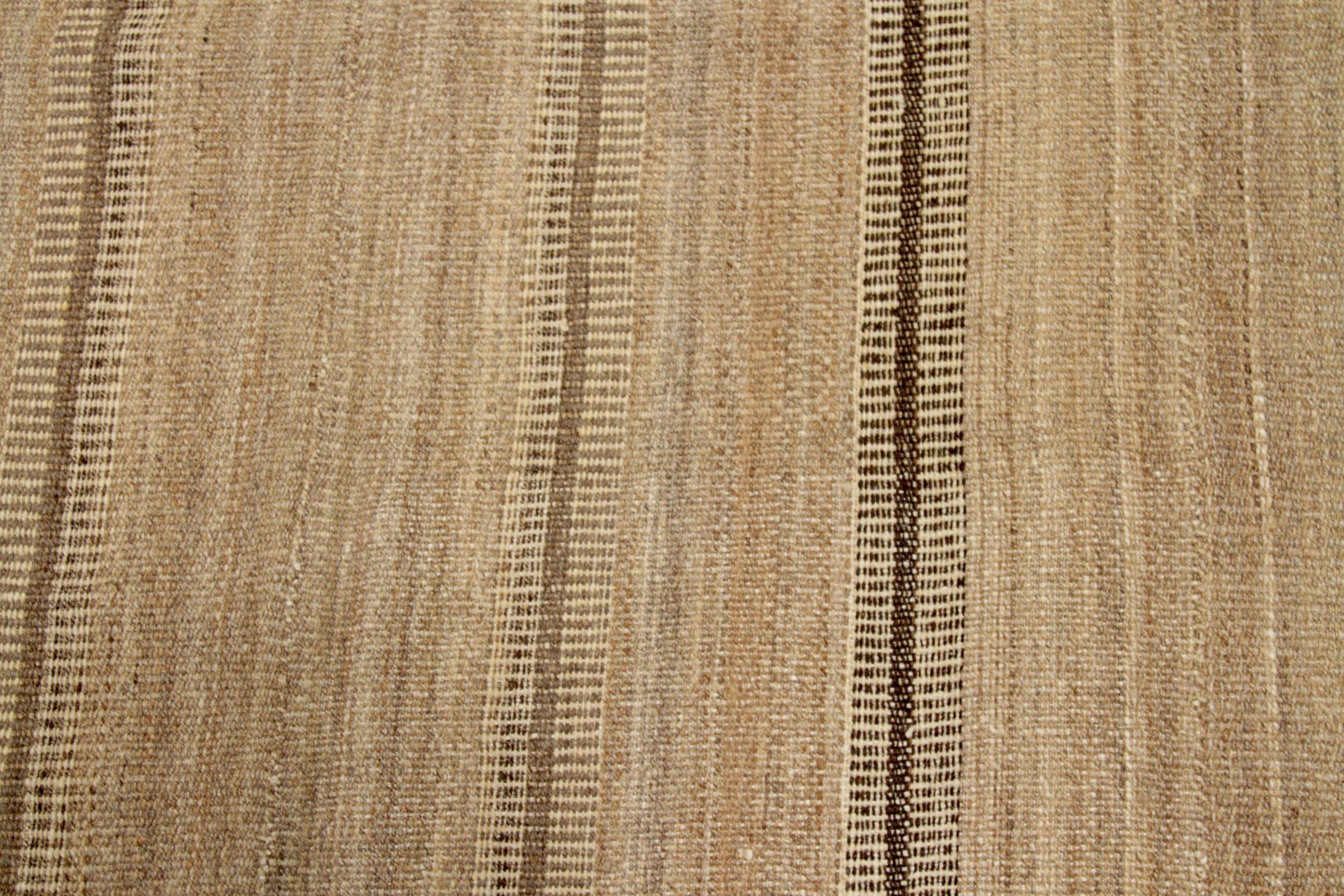 Persische Kilim Quadratische Teppiche - Wolle Braun Taupe Design - 88687 (20. Jahrhundert) im Angebot