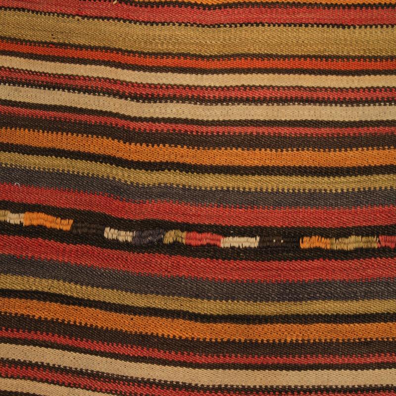 Tappeti persiani Kilim quadrati - Lana Arancione Rosso Giallo - 88631 In condizioni ottime in vendita a Dallas, TX