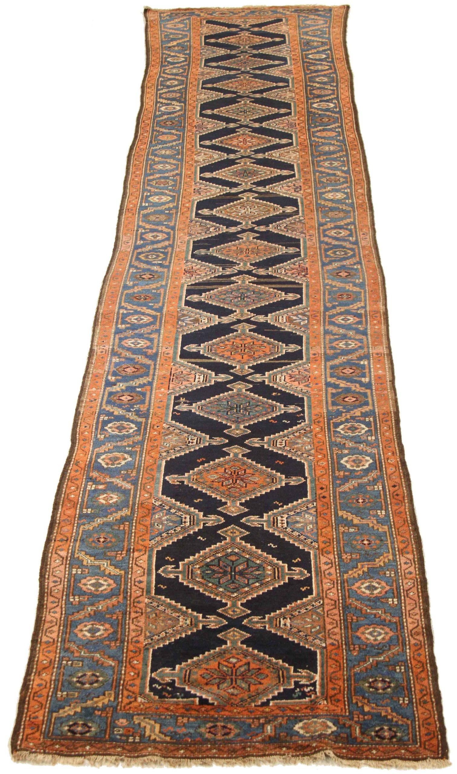 Discover the elegance of Persian Kolyai featuring Runner Rug in Circa 1880. Designed with Wool and BlueNavy BlueRed, this exclusive design is perfect for enhancing your space.